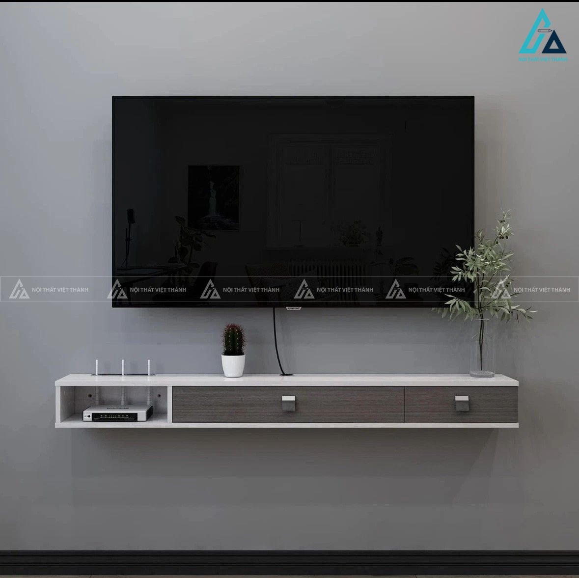 Kệ tivi treo tường thiết kế tối giản hiện đại tiết kiệm diện tích 1