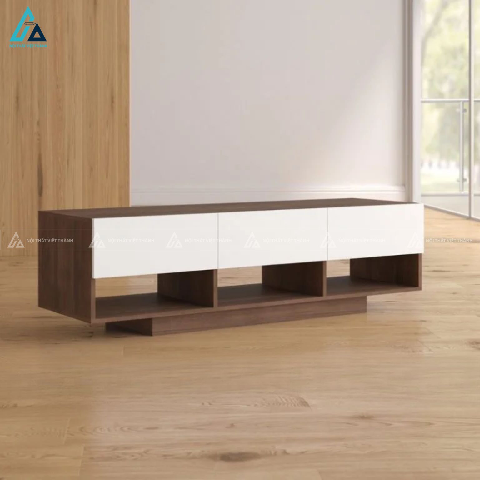 Kệ tivi gỗ công nghiệp thiết kế dạng khối sang trọng tinh tế 2