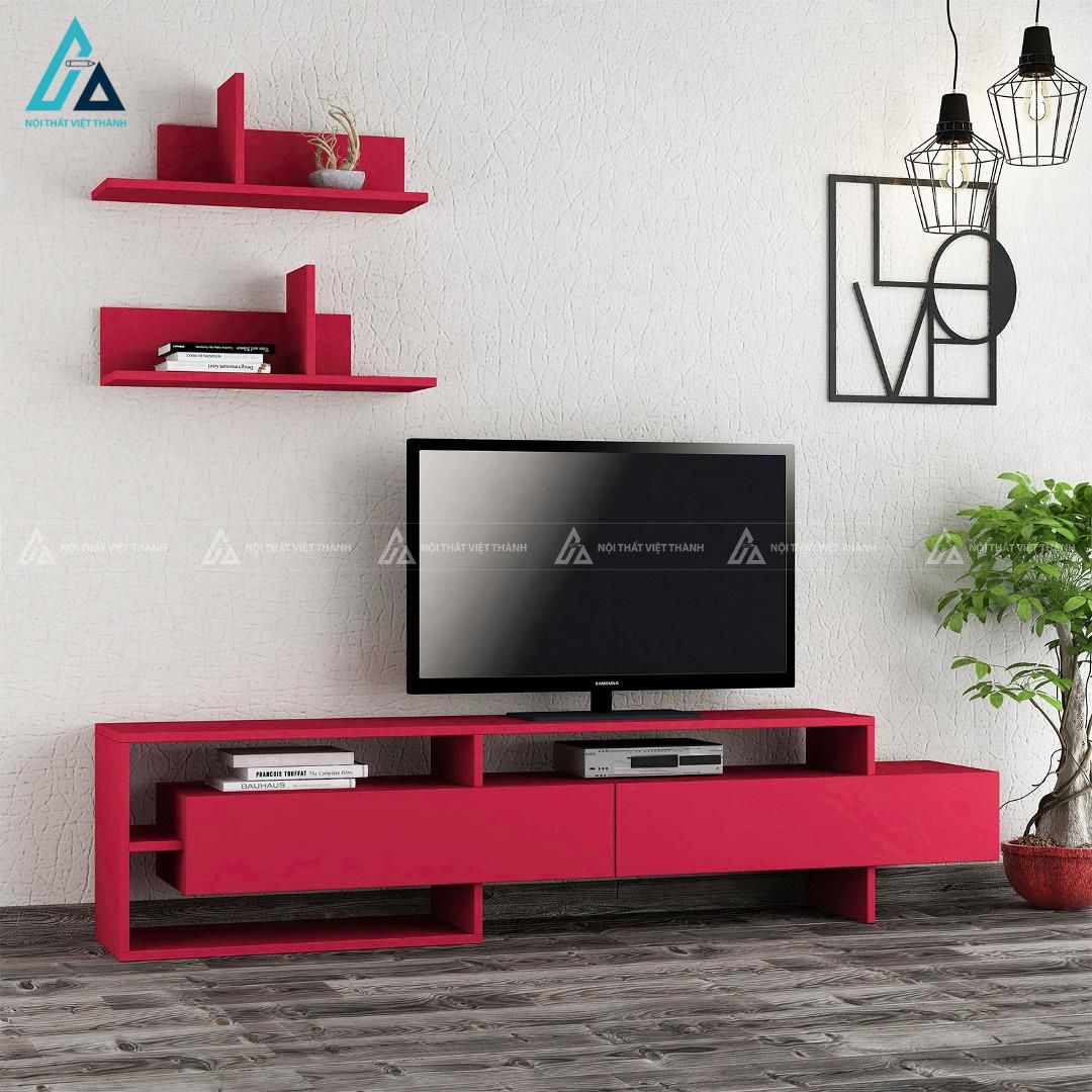 Kệ tivi gỗ công nghiệp thiết kế đa tầng thông minh hiện đại 3