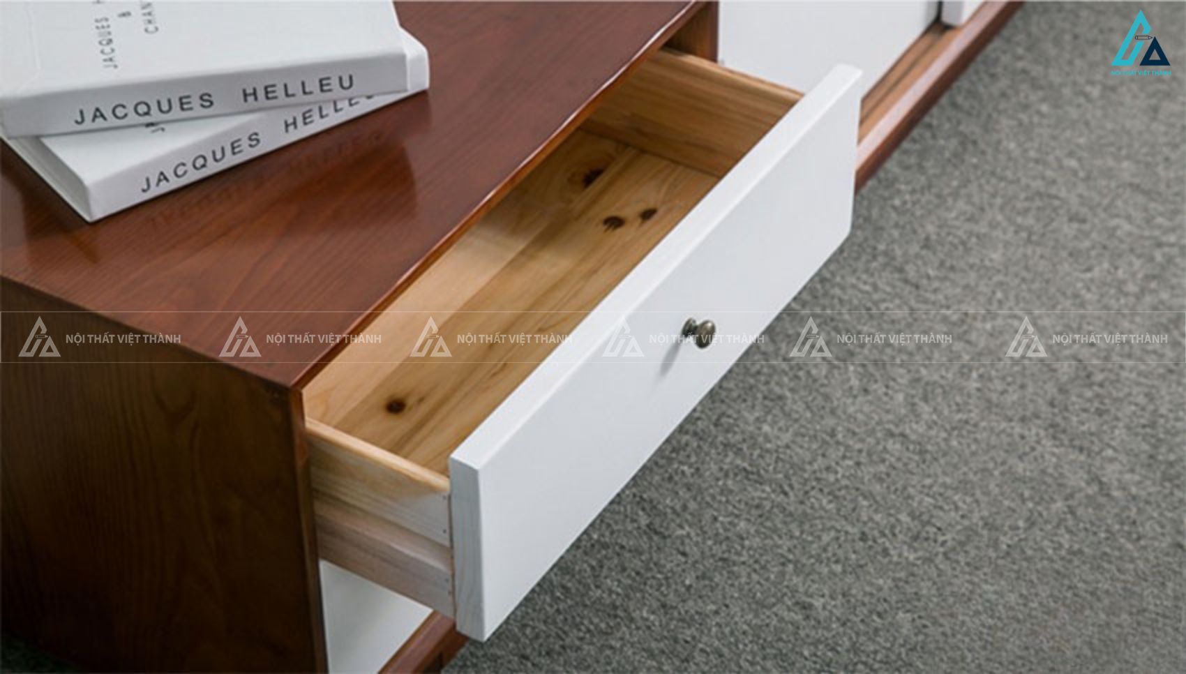 Kệ tivi gỗ công nghiệp thiết kế cánh trượt hiện đại thanh lịch 2