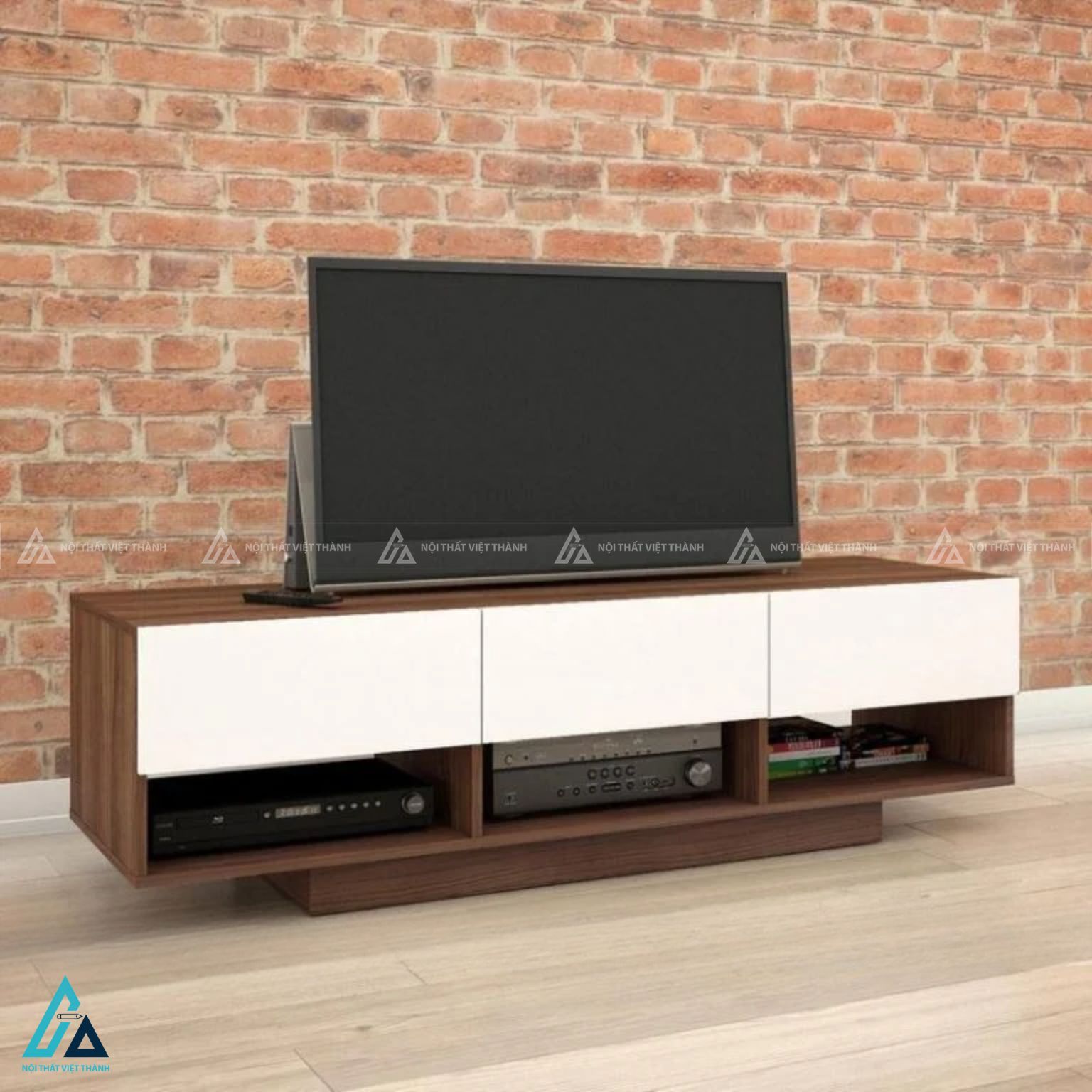 Kệ tivi gỗ công nghiệp thiết kế dạng khối sang trọng tinh tế 3