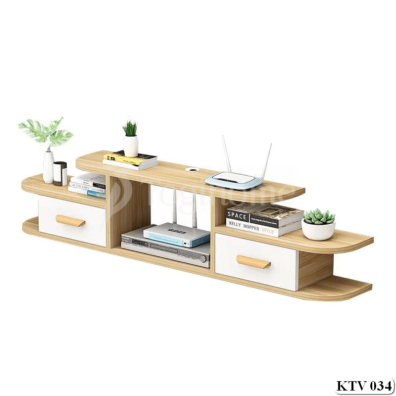 Kệ tivi treo tường nhiều tầng có ngăn kéo thông minh hiện đại 3