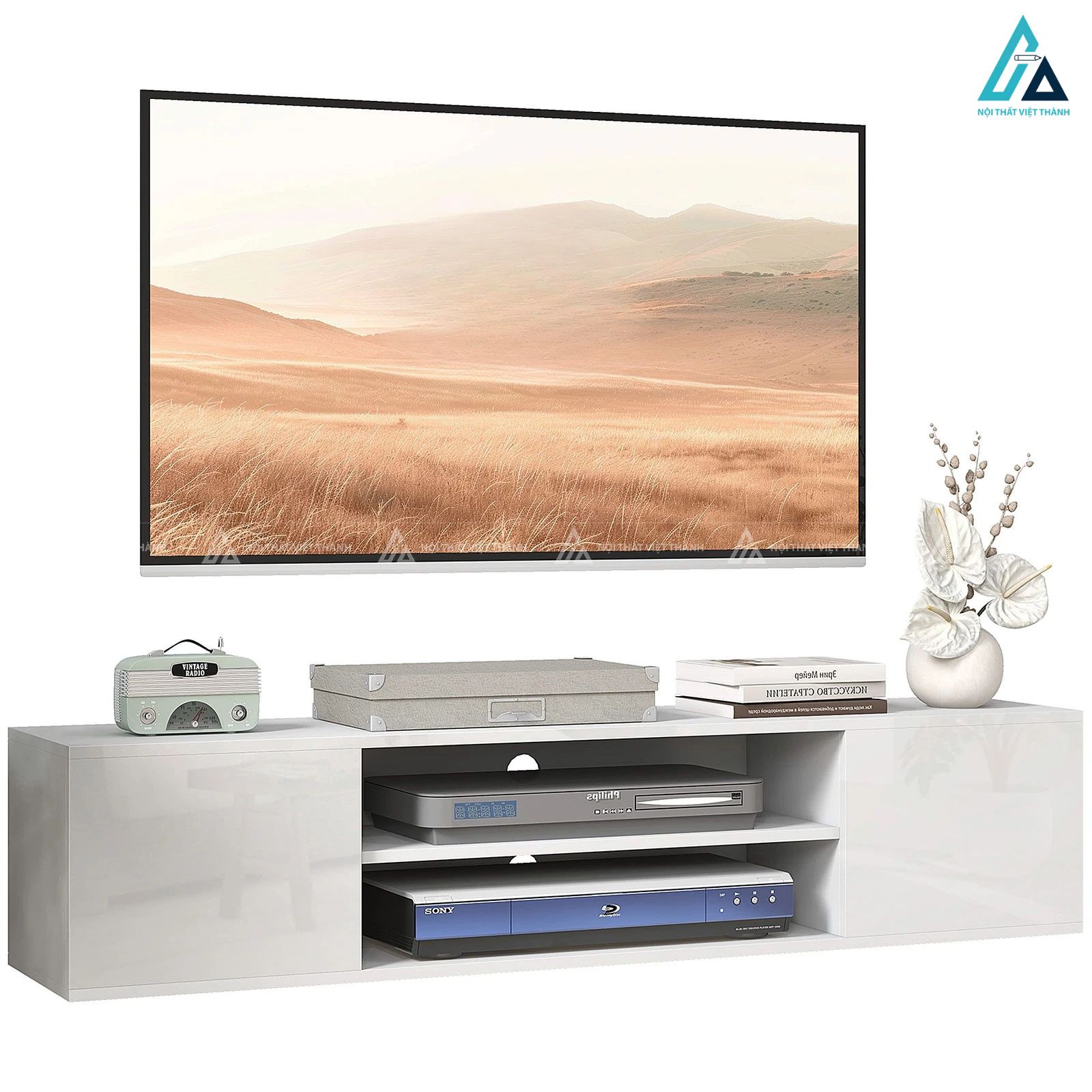 Kệ tivi treo tường thiết kế thông minh tối ưu thiết bị giải trí 4