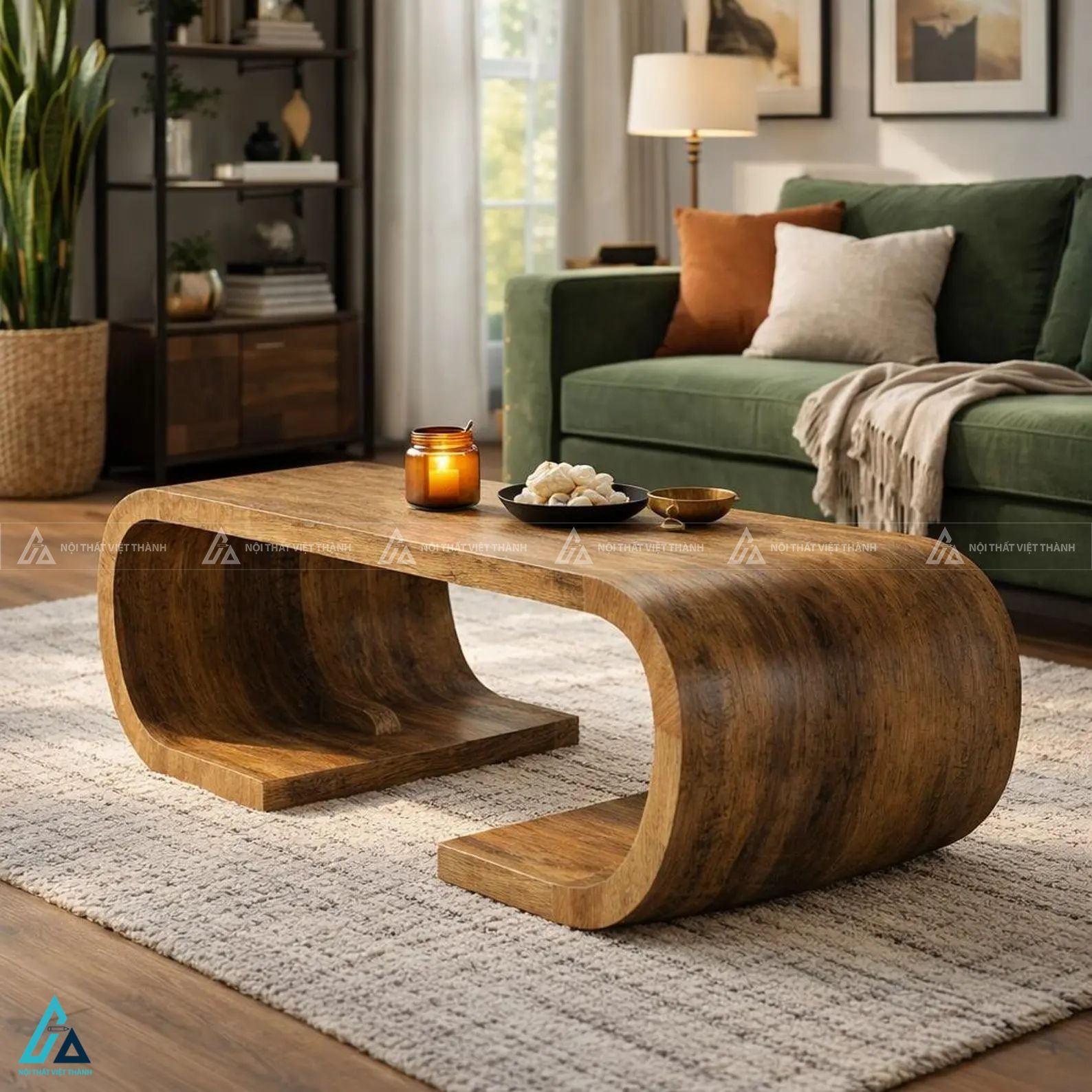 Bàn trà uốn cong nghệ thuật thiết kế tối giản hiện đại 1