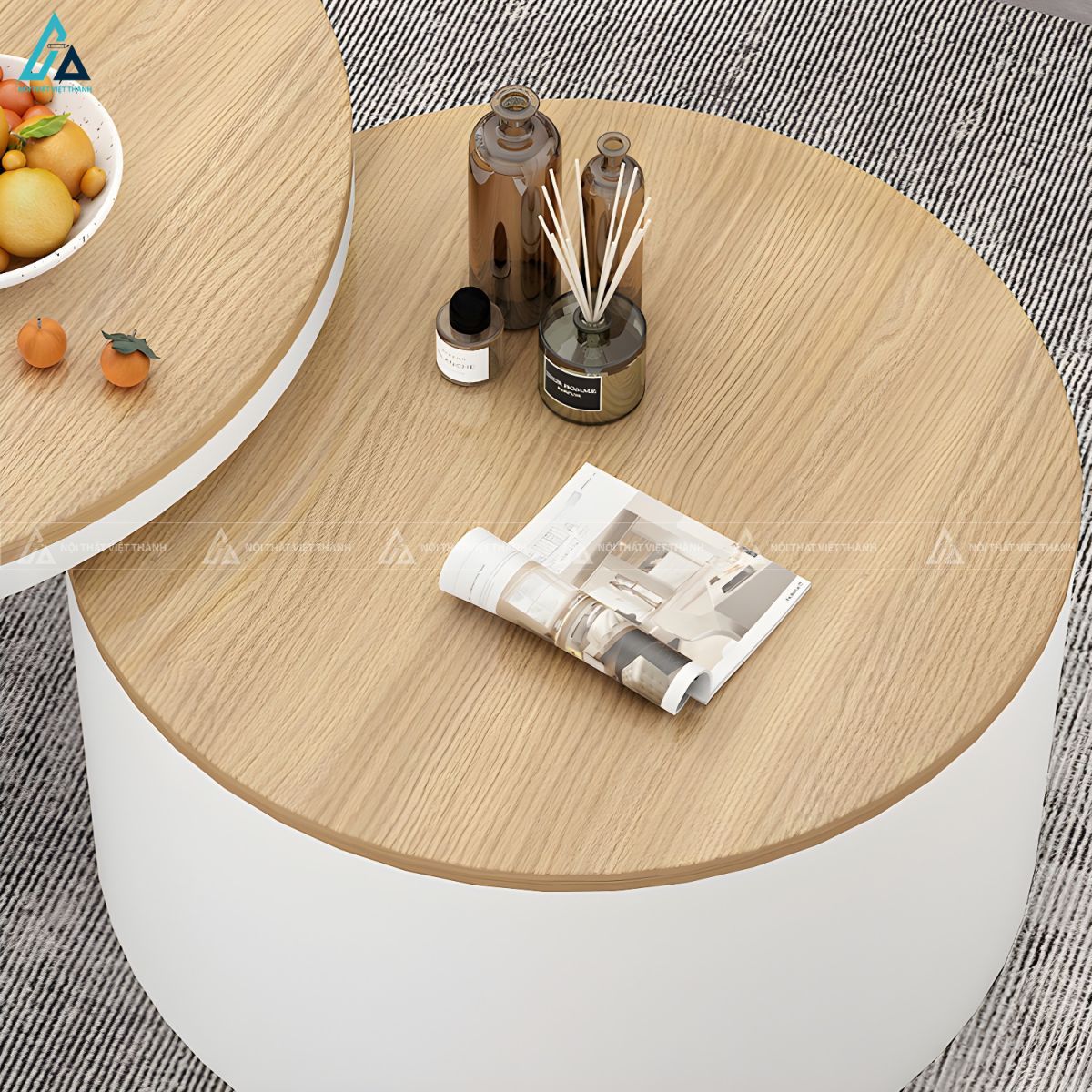 Bàn trà thông minh kết hợp ngăn kéo lưu trữ tiện dụng cho phòng khách 1