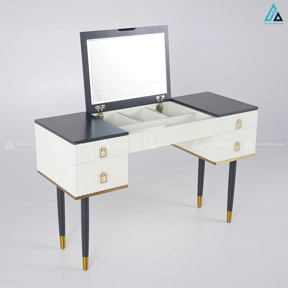 Bàn trang điểm hiện đại có gương lật thông minh nhiều ngăn kéo 7