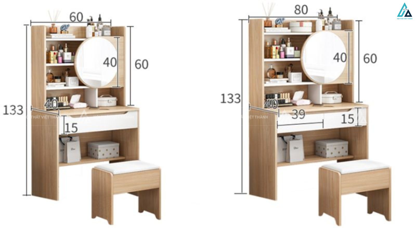 Bàn trang điểm nhiều ngăn thông minh tối ưu hóa không gian 2