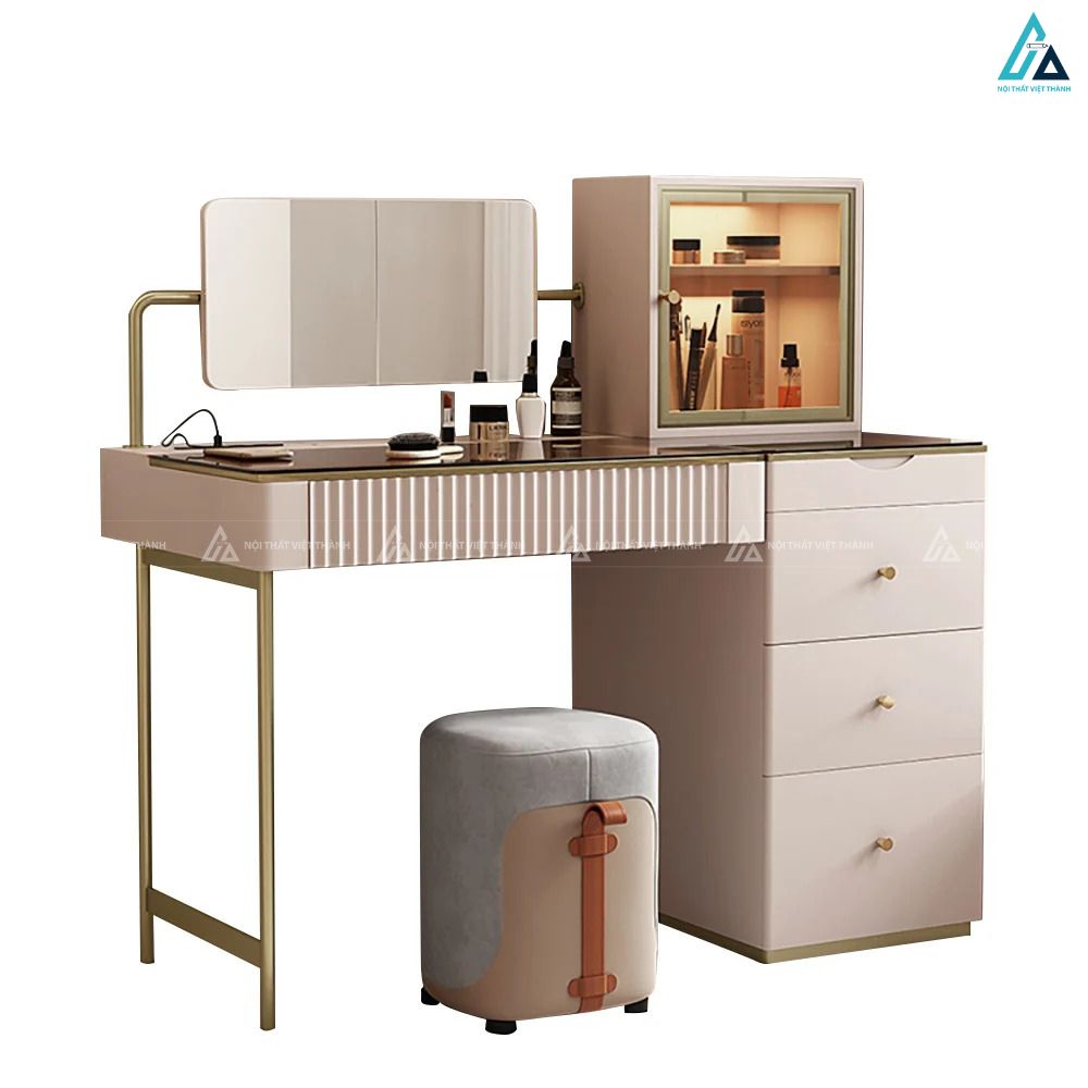 Bàn trang điểm kết hợp tủ trưng bày mỹ phẩm đa năng sang trọng 3