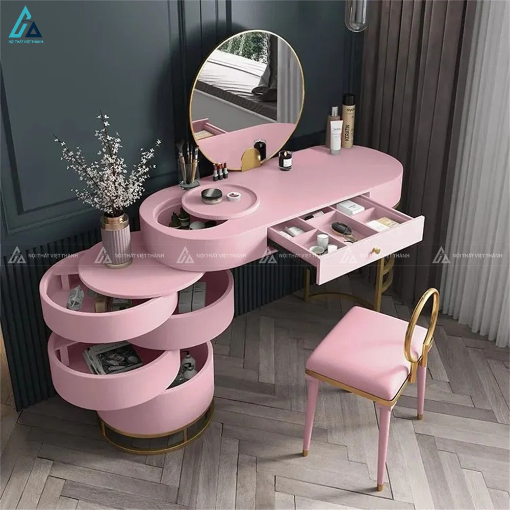 Bàn trang điểm hiện đại nhiều ngăn kéo lưu trữ thông minh