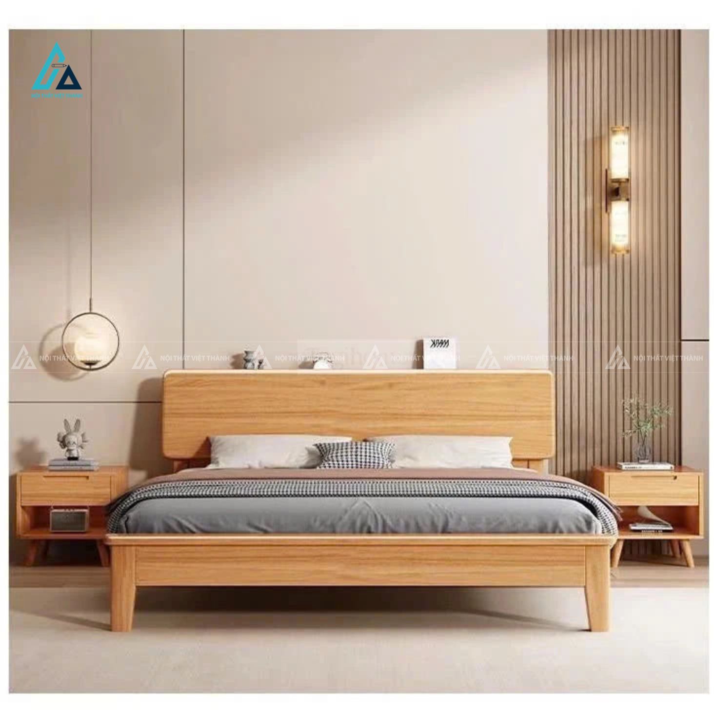 Combo phòng ngủ thông minh giường chân cao và tủ cánh lùa 1