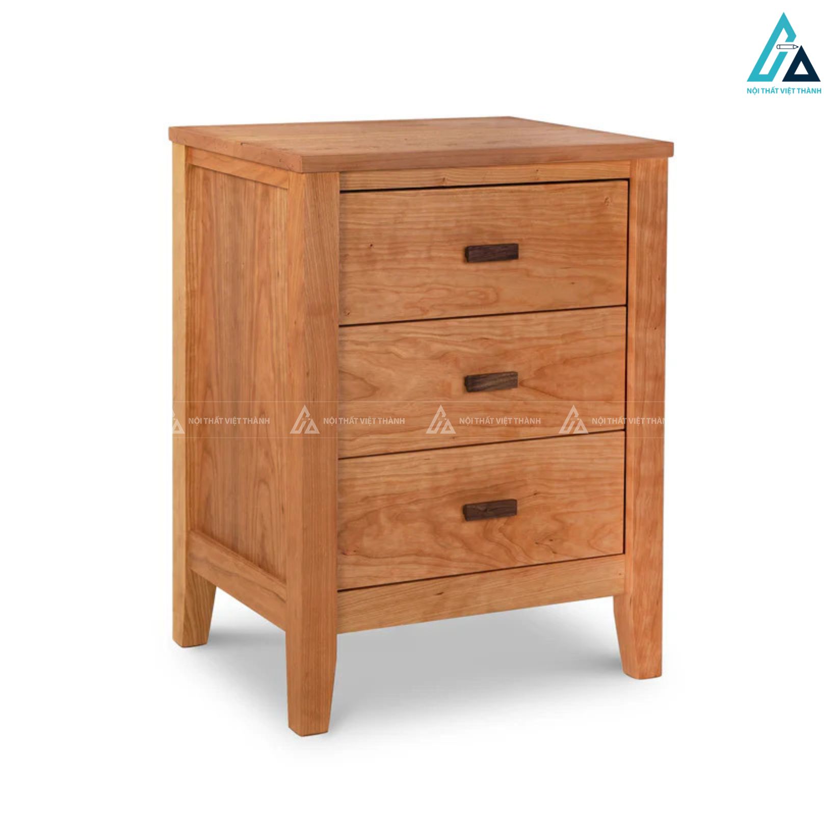 Bộ giường tủ gỗ tự nhiên chân vát cho phòng ngủ tiện nghi 1