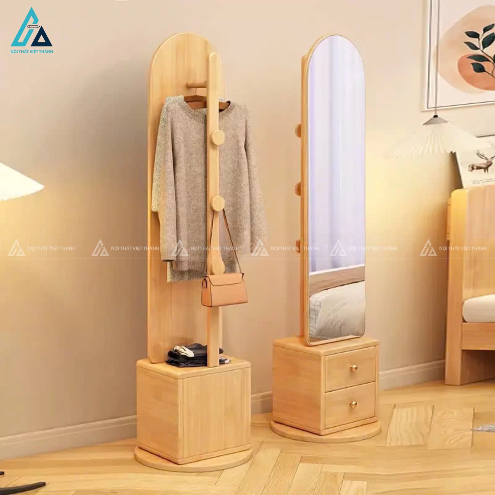 Combo phòng ngủ thông minh giường chân cao và tủ cánh lùa 2
