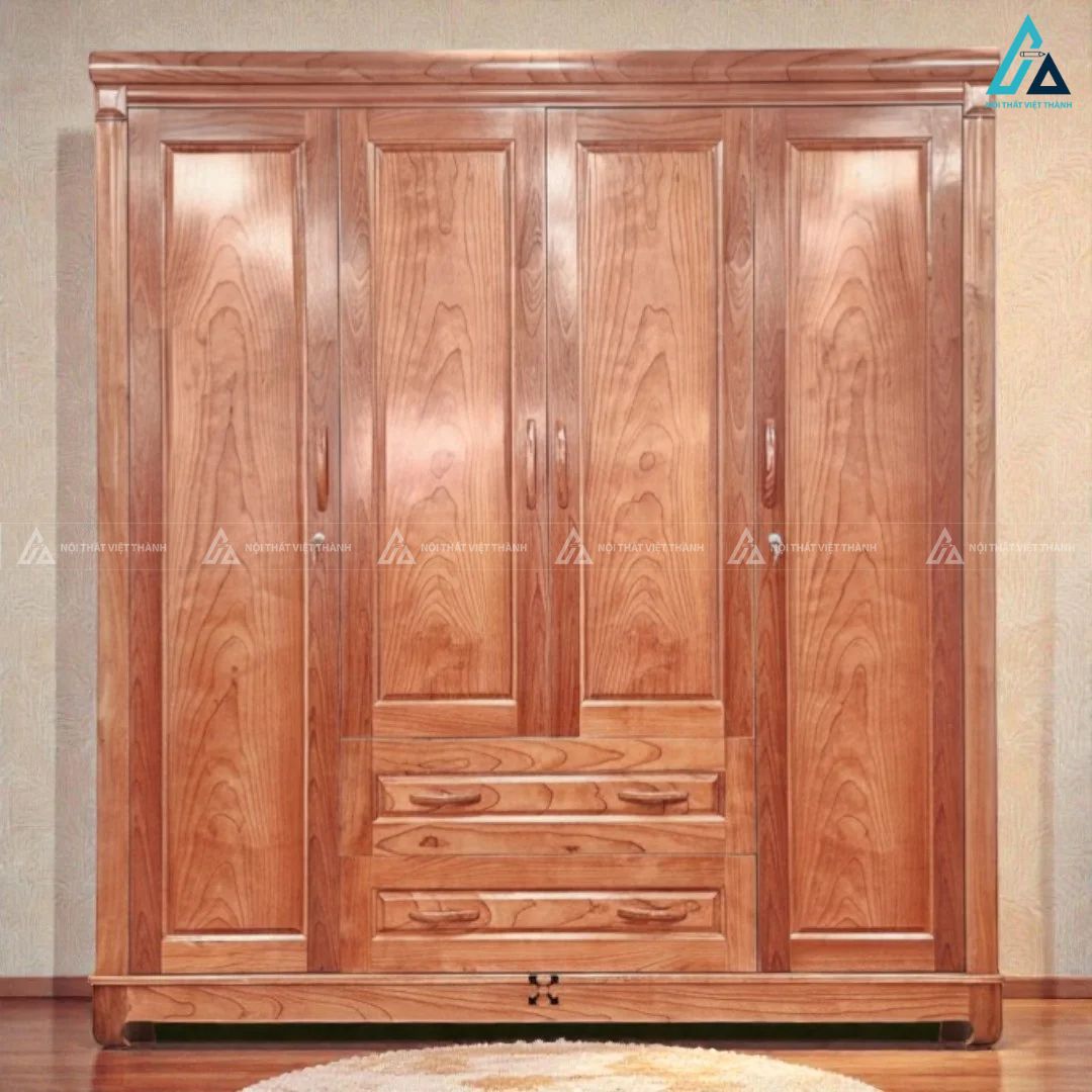 Combo giường ngủ tủ bàn trang điểm gỗ tự nhiên cao cấp 3