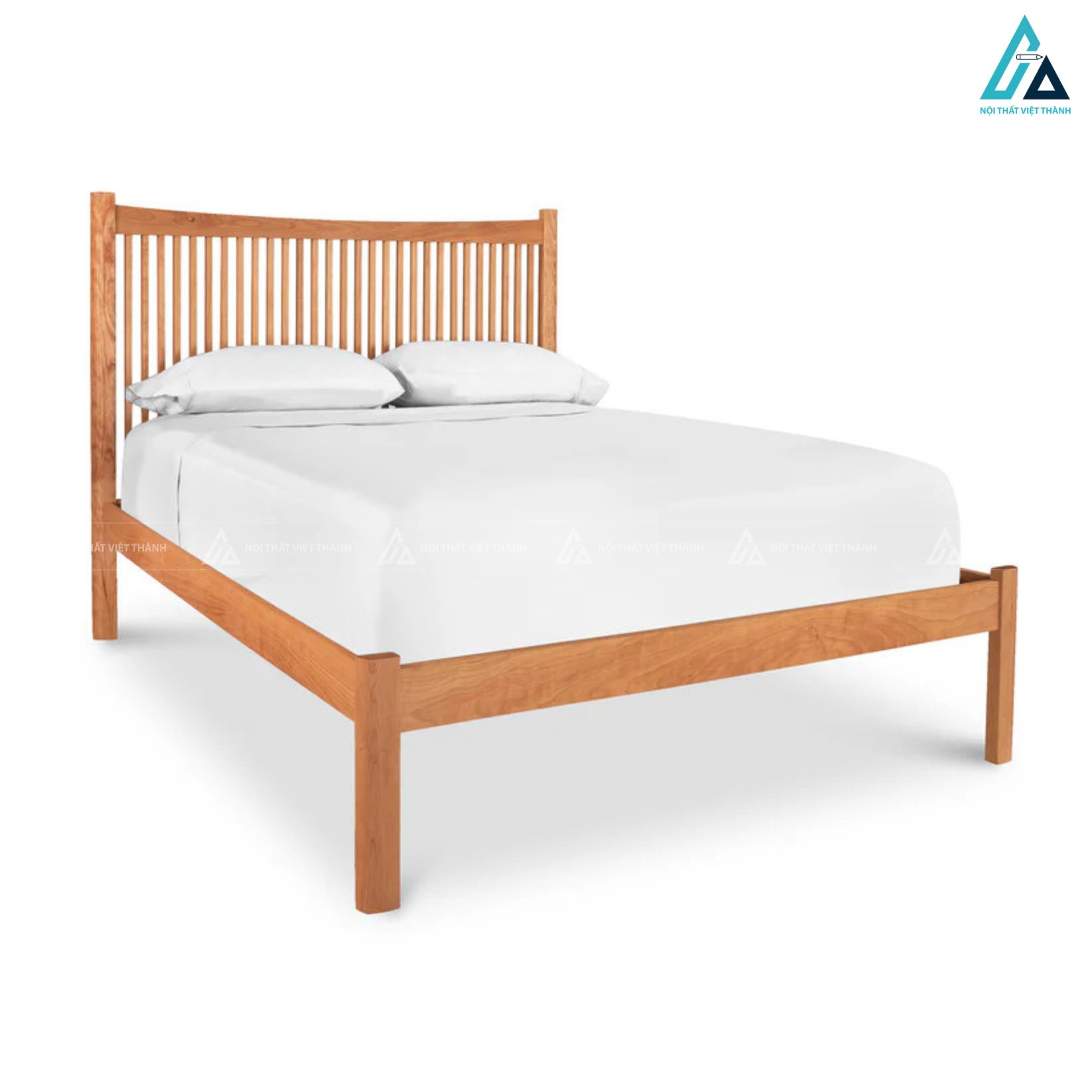 Bộ giường tủ gỗ tự nhiên truyền thống cho phòng ngủ ấm cúng 3