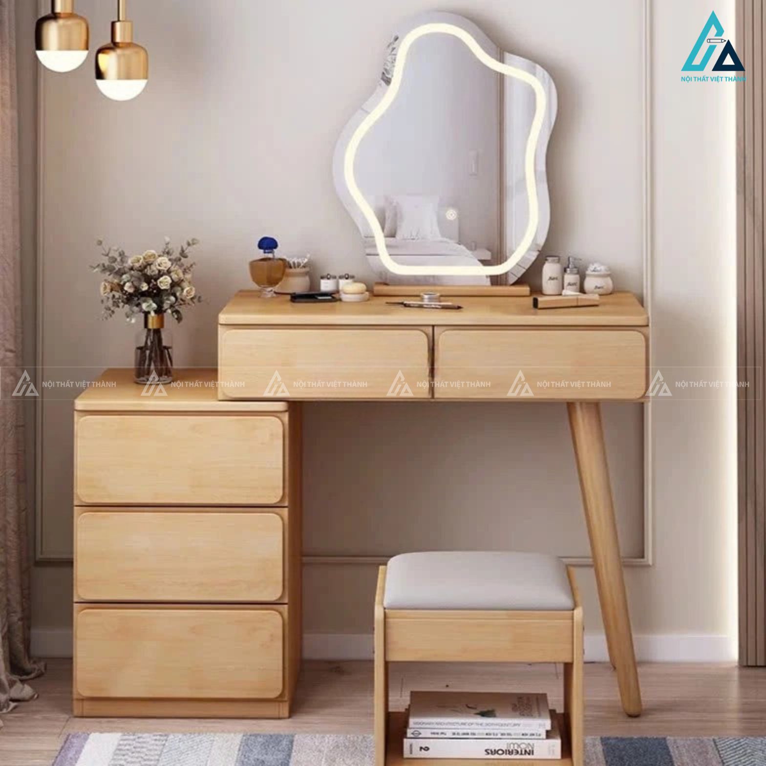 Combo phòng ngủ thông minh giường chân cao và tủ cánh lùa 5