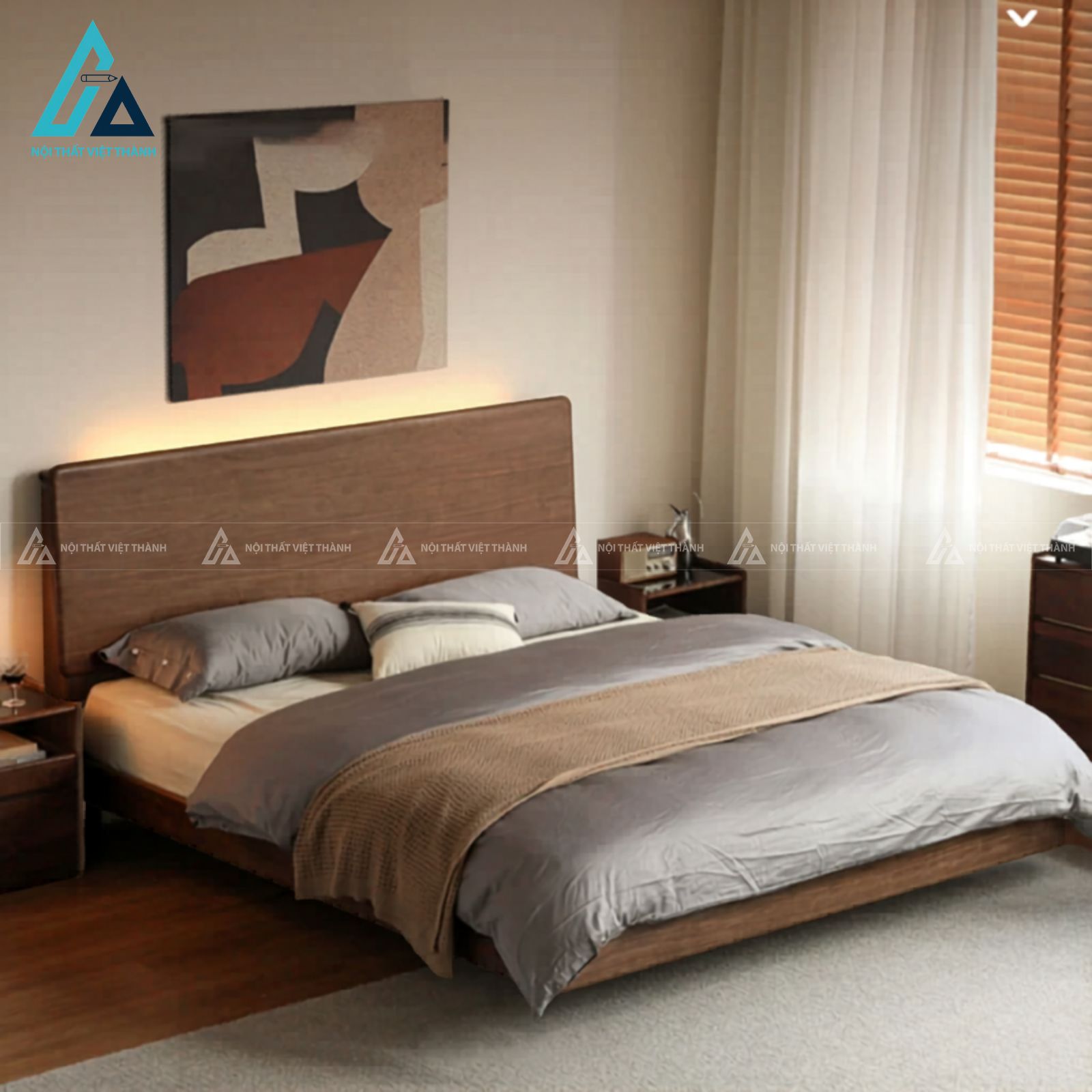 Combo phòng ngủ tích hợp tủ quần áo và bàn trang điểm hiện đại 5