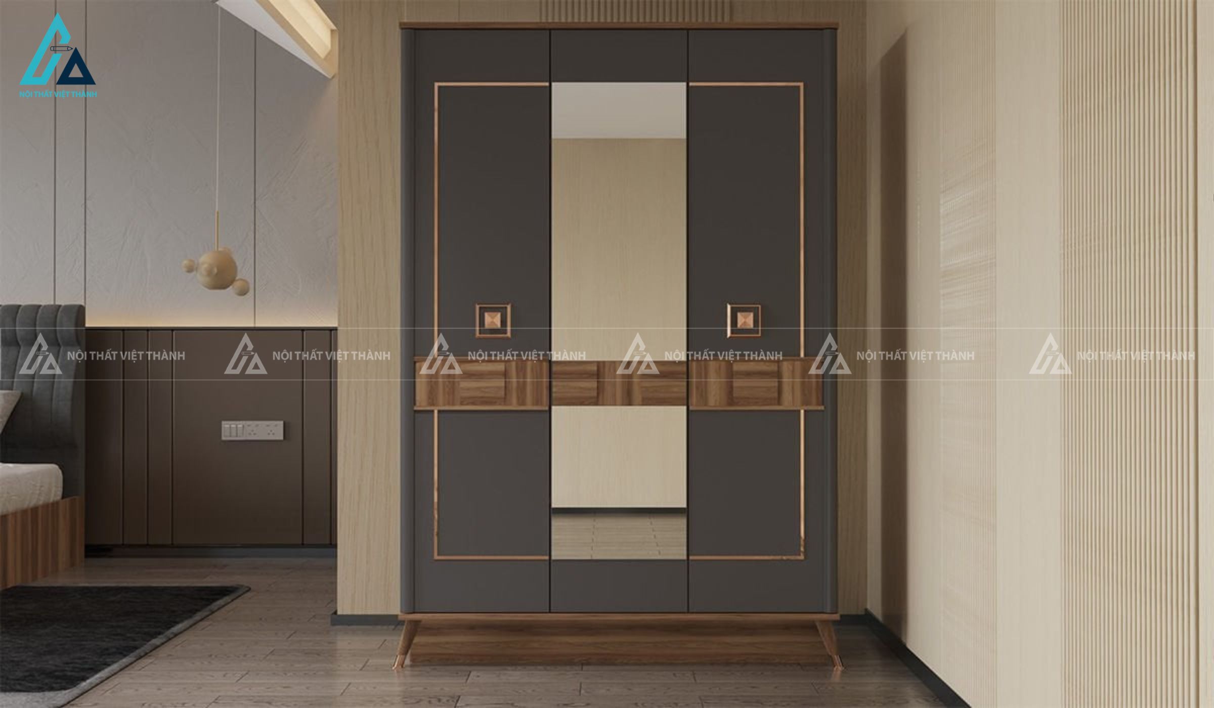 Combo phòng ngủ trẻ em gỗ tự nhiên thông minh kích thích sáng tạo 5