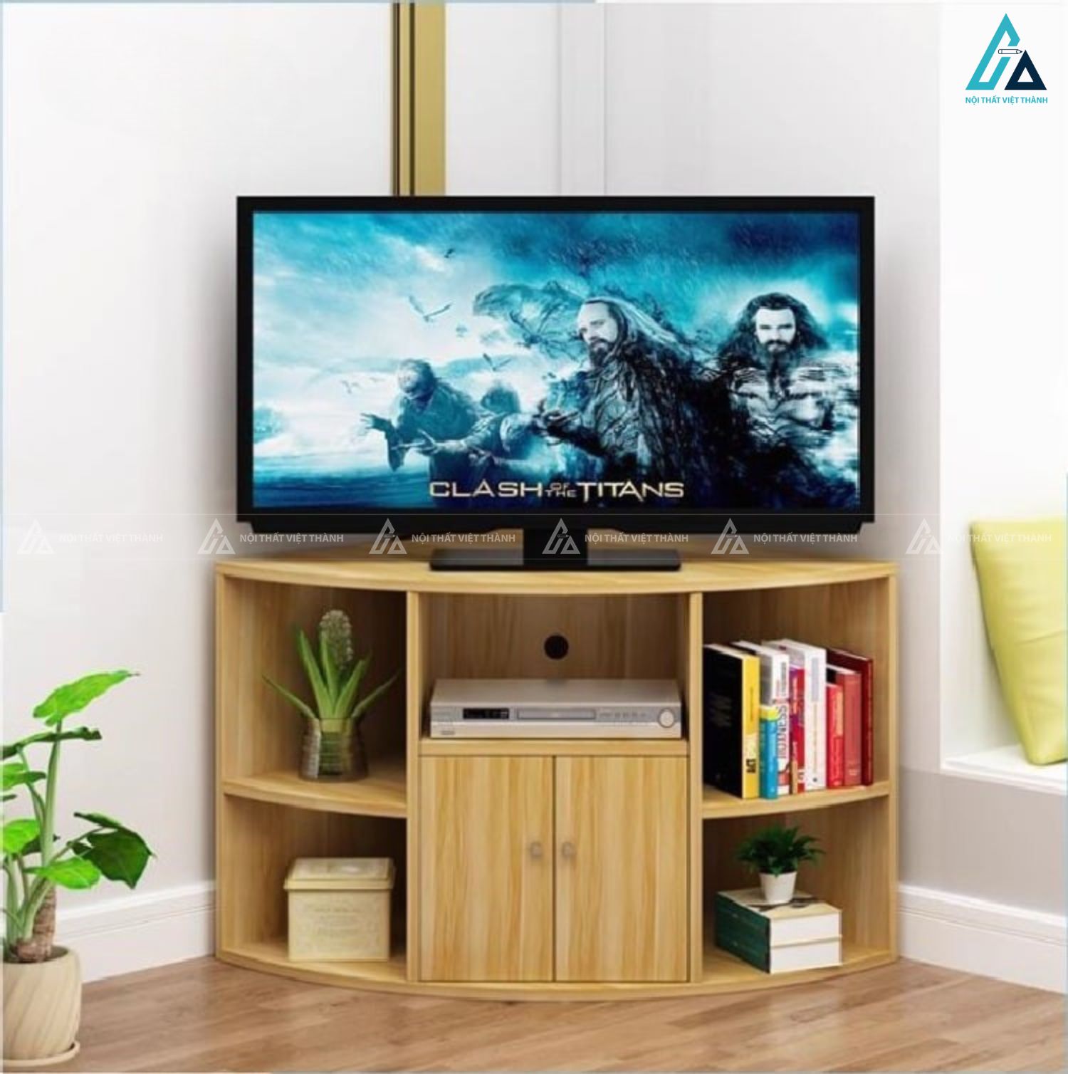 Kệ tivi góc thiết kế thông minh tối ưu diện tích phòng khách