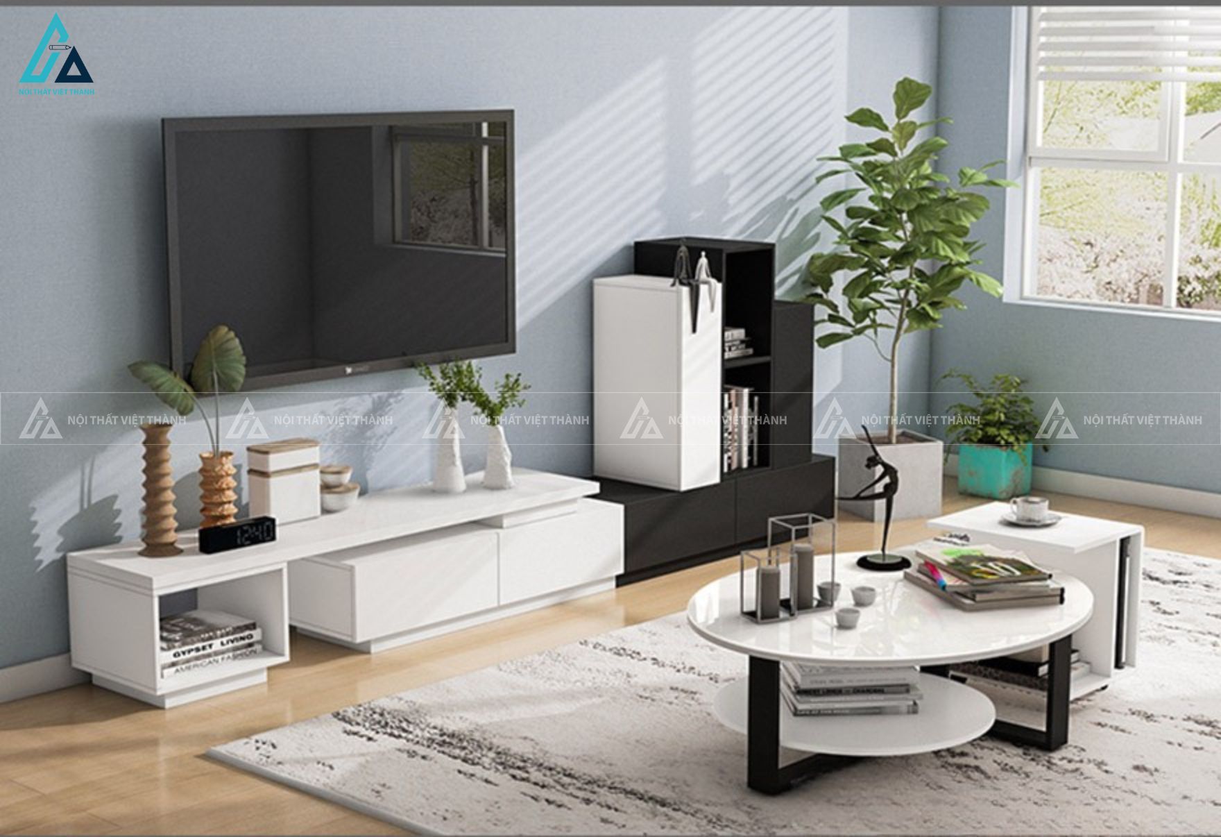 Kệ tivi thông minh đa năng thiết kế hiện đại tiết kiệm diện tích 2