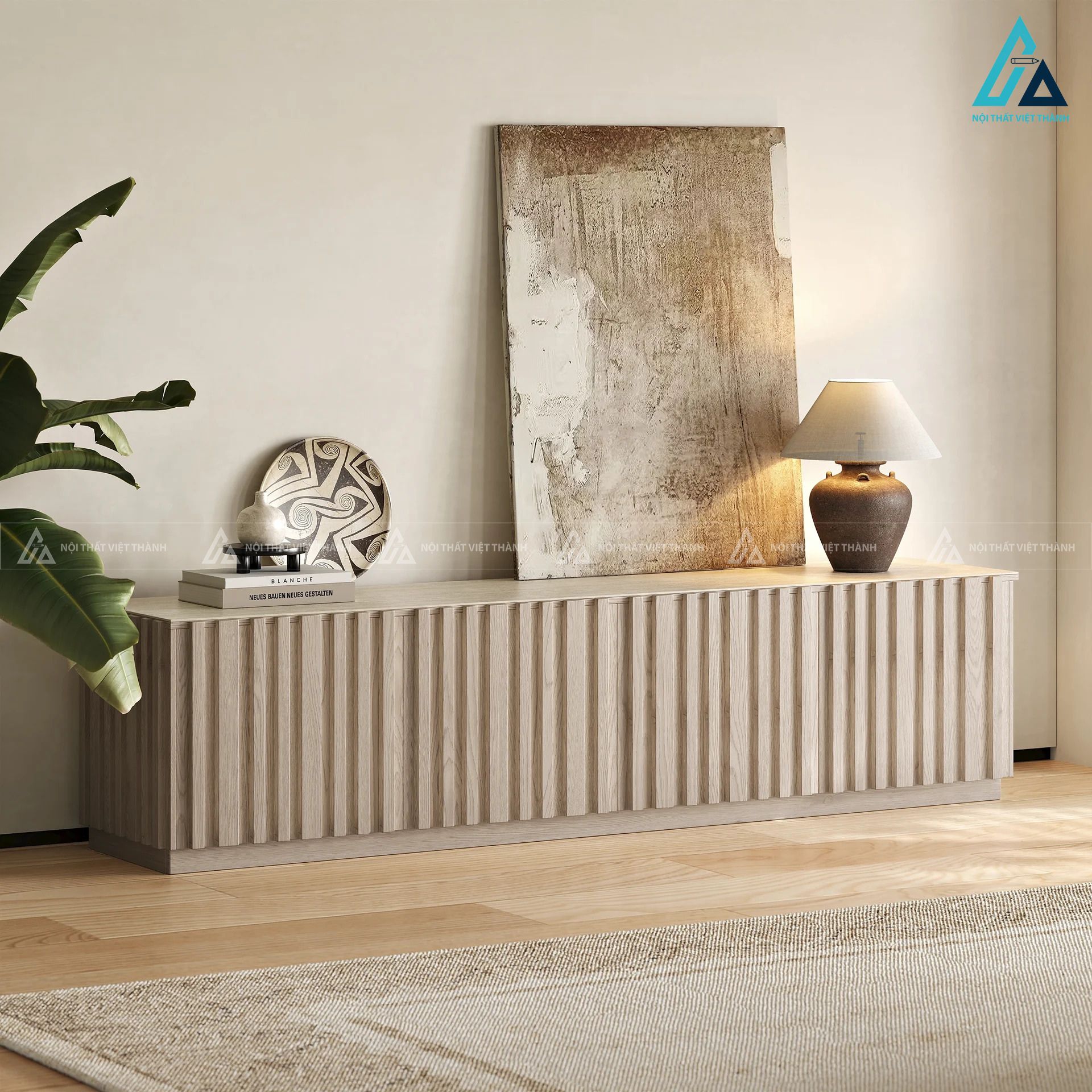 Kệ tivi gỗ tự nhiên thiết kế tủ bệt đèn led hiện đại sang trọng 1