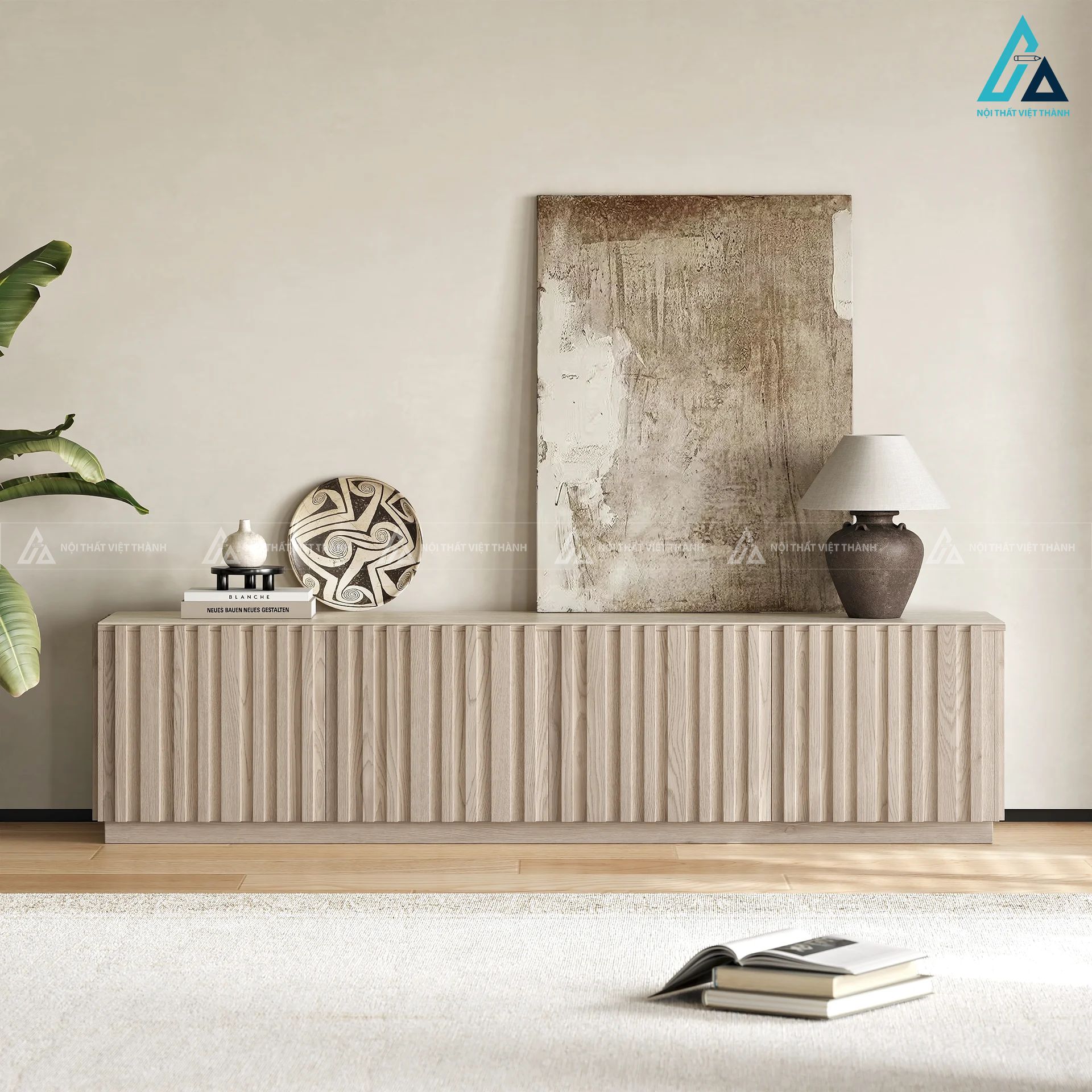 Kệ tivi gỗ tự nhiên thiết kế tủ bệt đèn led hiện đại sang trọng 2
