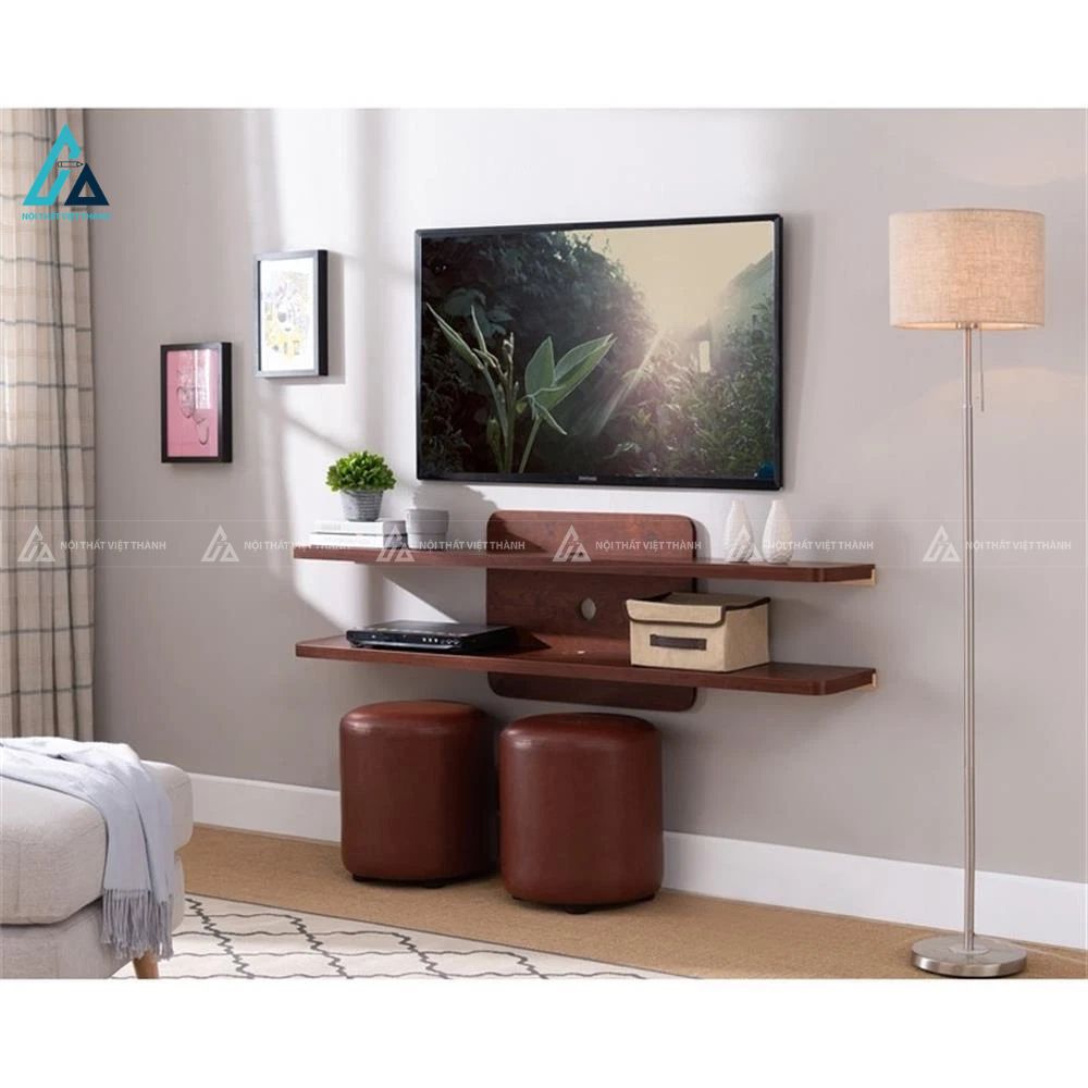Kệ tivi treo tường kết hợp bàn đa năng cho phòng khách hiện đại