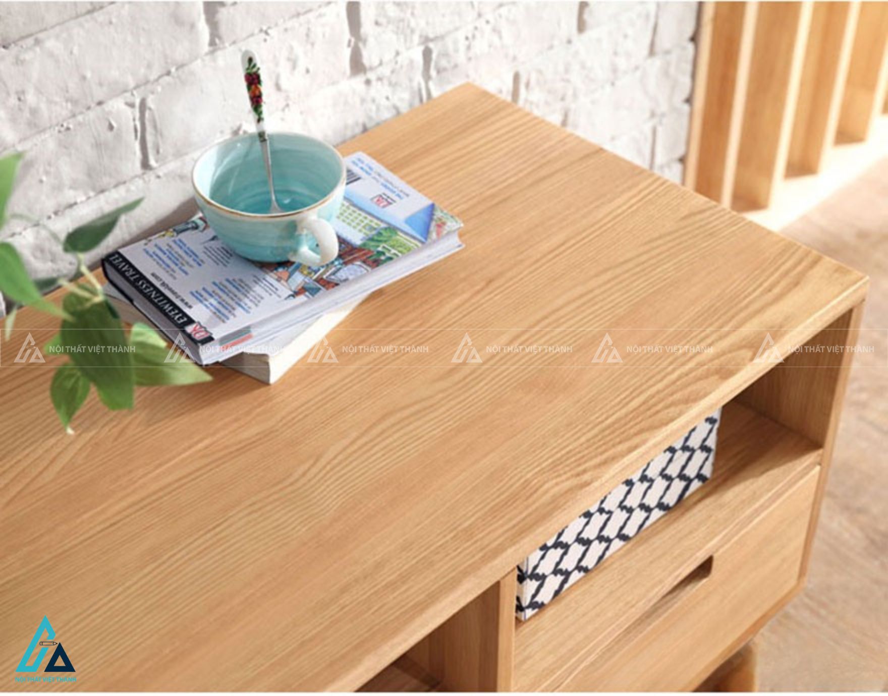 Kệ tivi gỗ tự nhiên nhiều ngăn kéo thông minh cho phòng khách 4