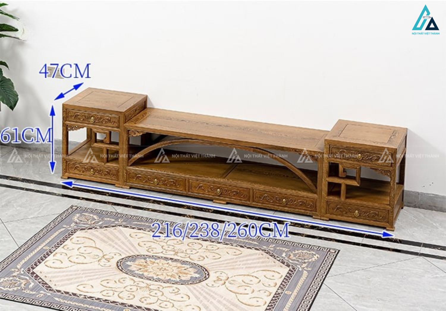Kệ tivi gỗ tự nhiên thiết kế kiểu dáng hiện đại sang trọng 4