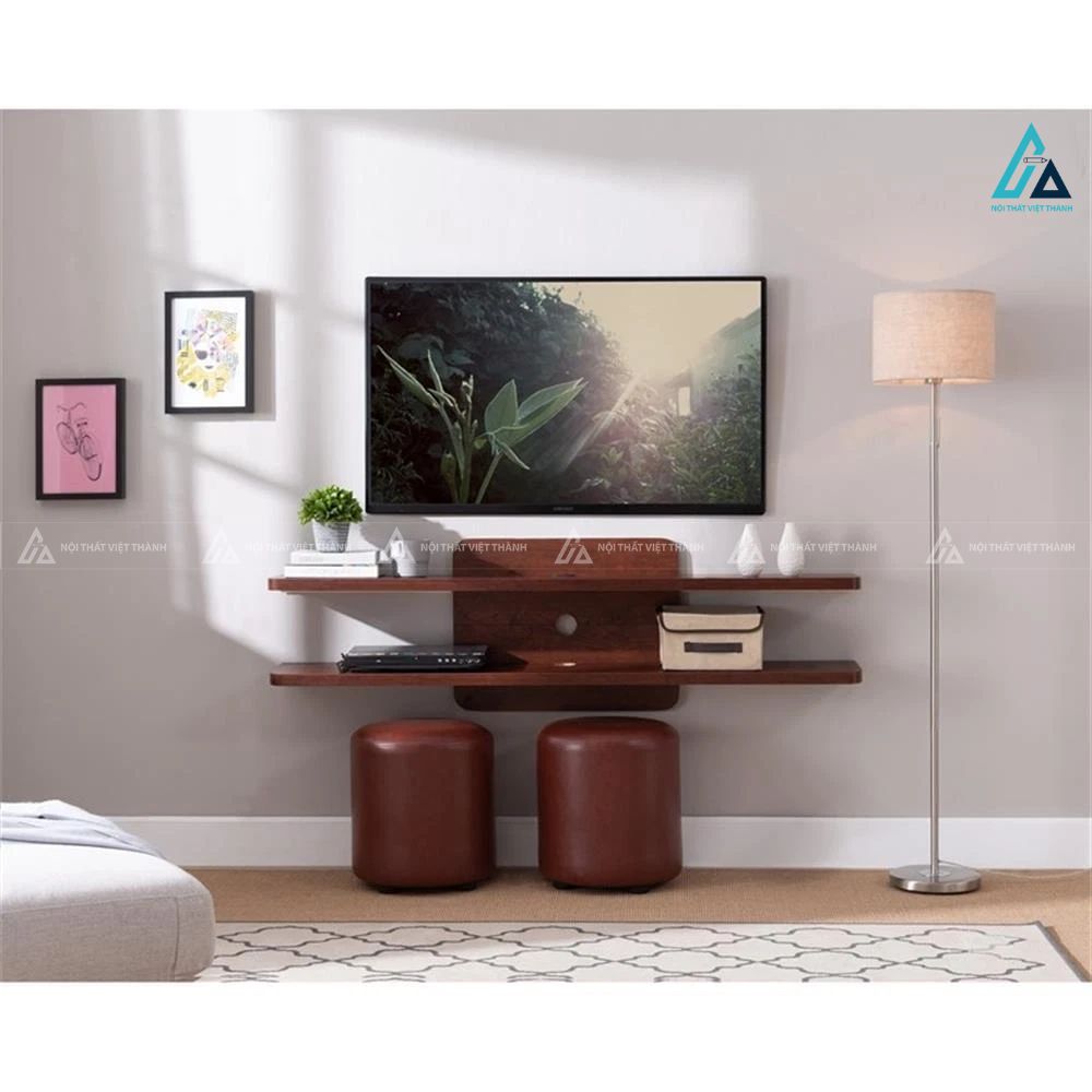 Kệ tivi treo tường kết hợp bàn đa năng cho phòng khách hiện đại 4