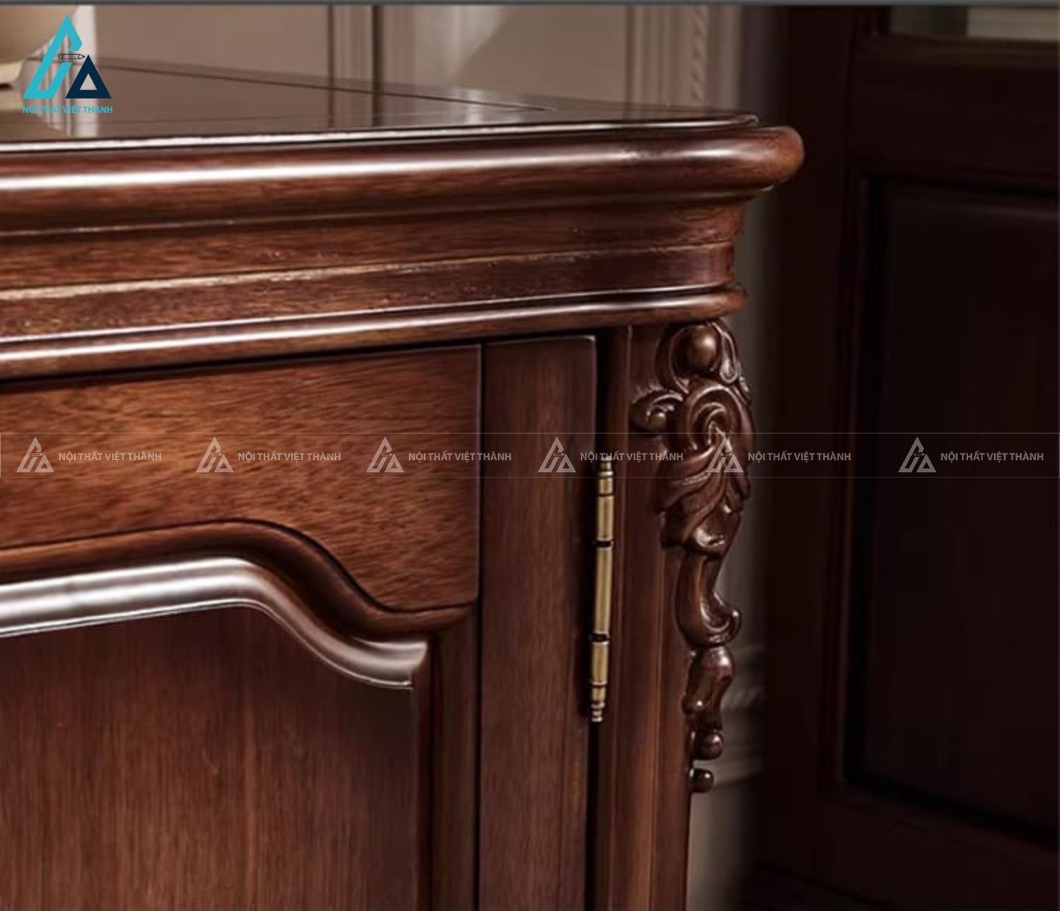 Kệ tivi gỗ thiết kế cổ điển sang trọng cho phòng khách đẹp 4