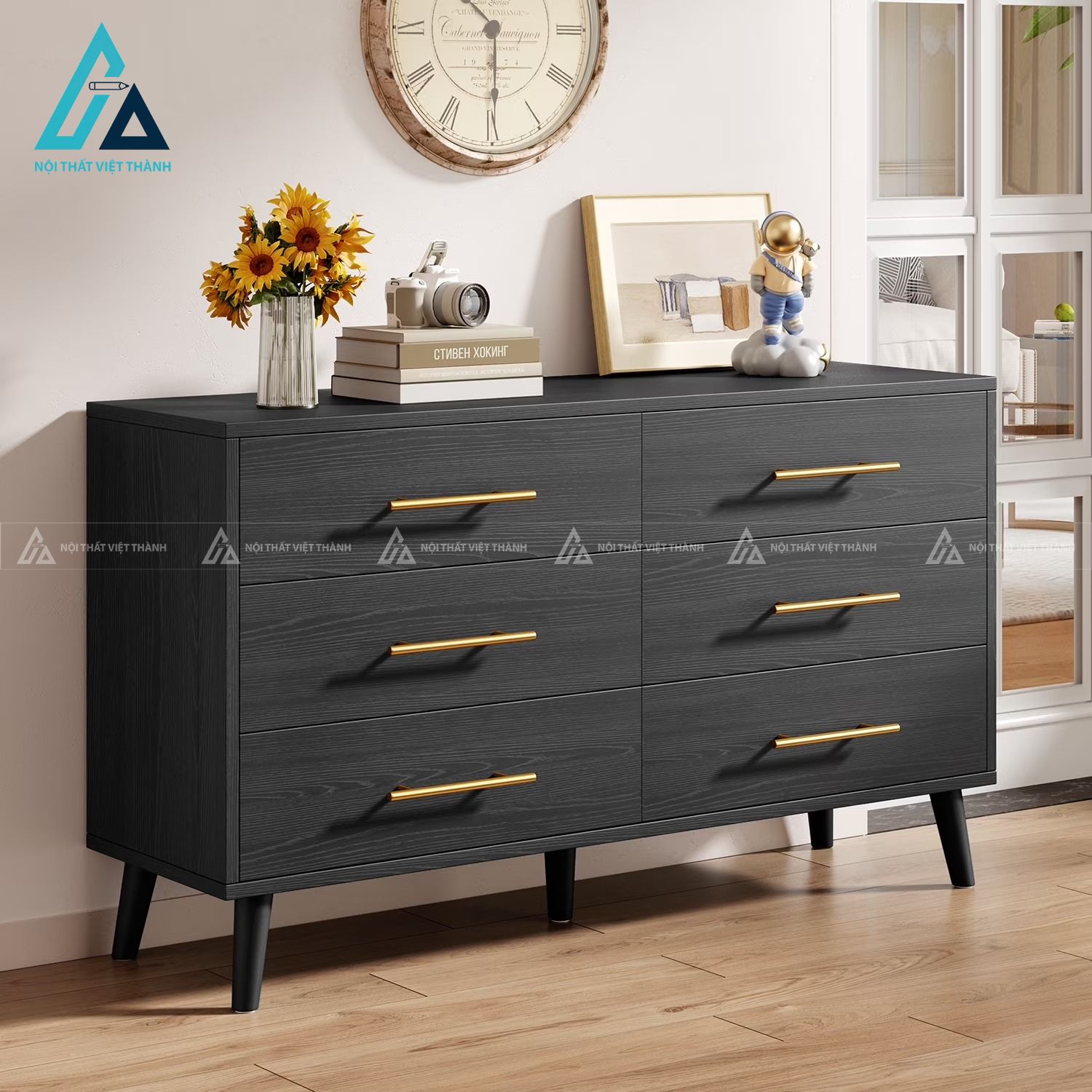 Combo phòng ngủ hiện đại tích hợp tab đầu giường thông minh đa năng 1