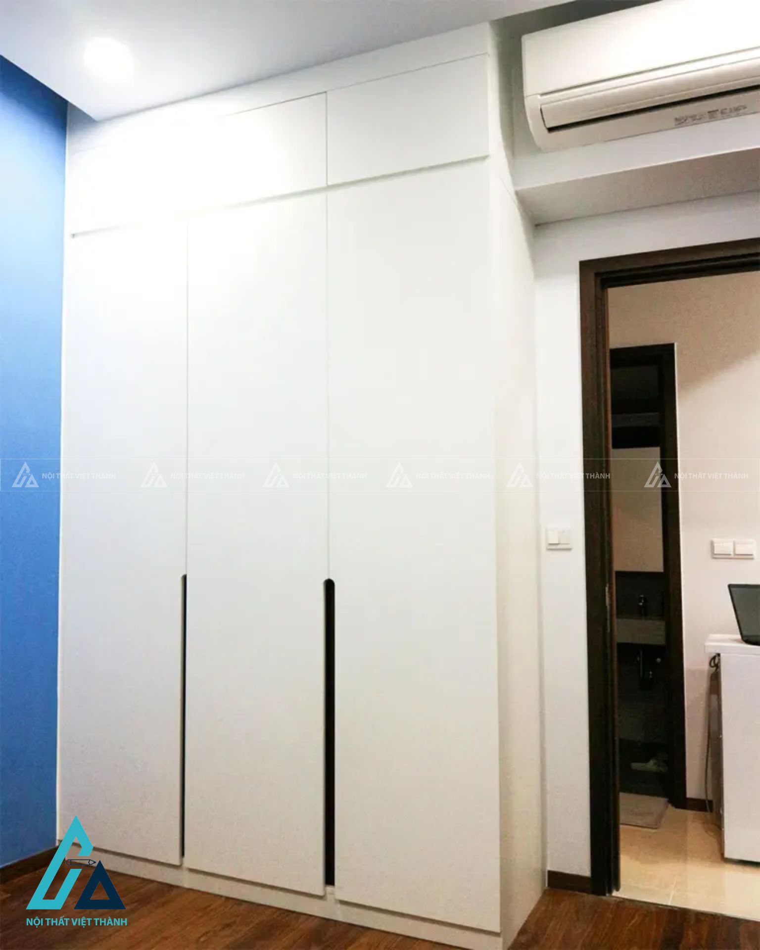 Bộ nội thất phòng ngủ phong cách bắc âu tích hợp bàn trang điểm treo gương 1