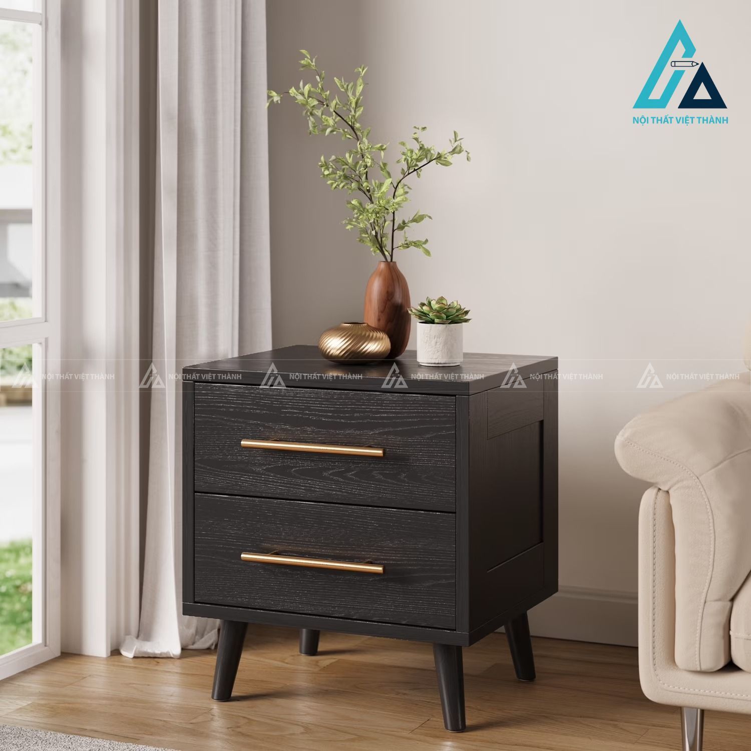 Combo phòng ngủ hiện đại tích hợp tab đầu giường thông minh đa năng 3
