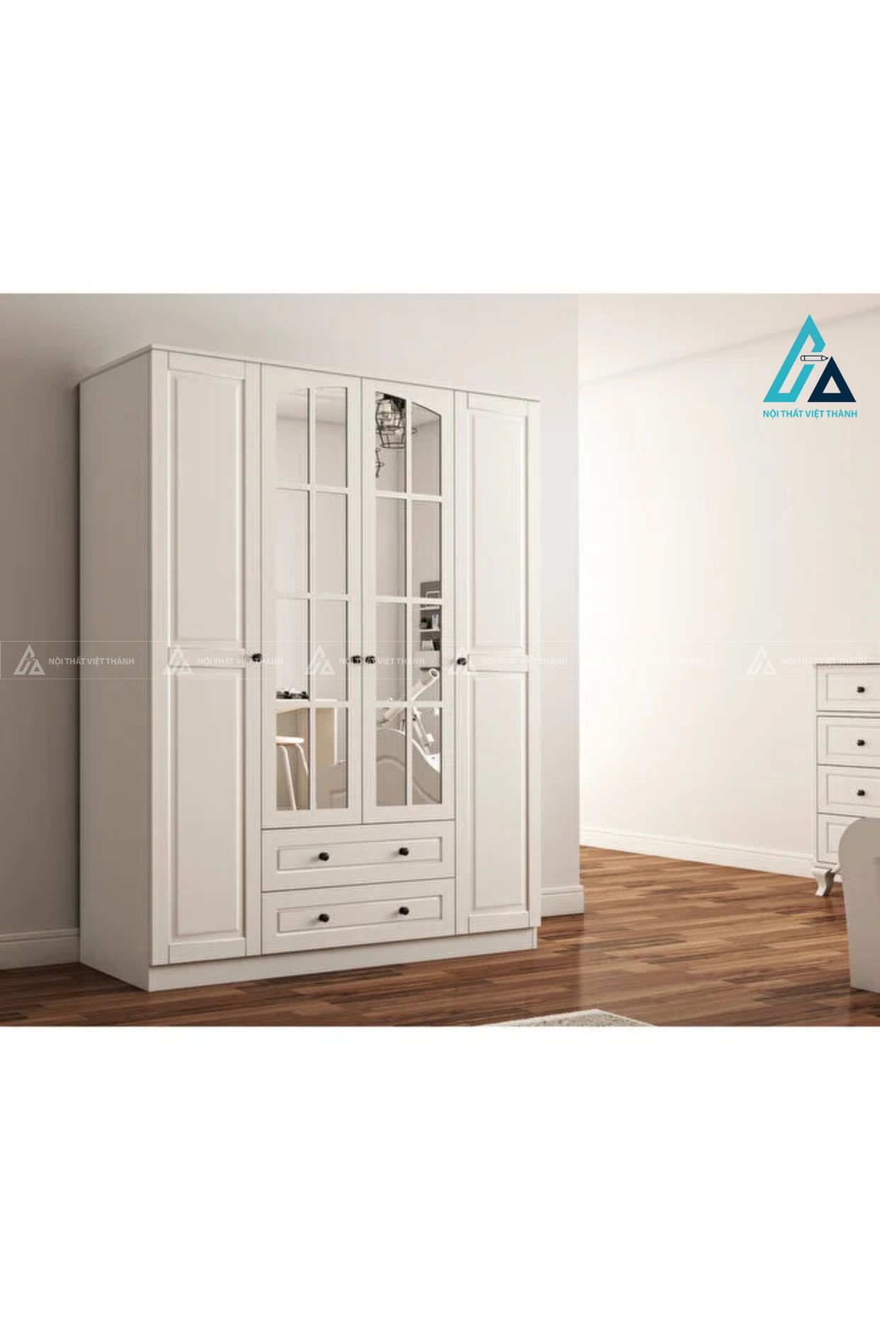 Combo phòng ngủ gỗ dễ thương tuổi teen phong cách đồng quê 3