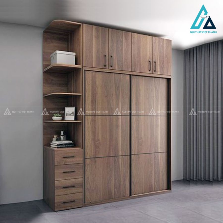 Combo phòng ngủ hiện đại tủ nhiều cánh và bàn làm việc tiện ích 4