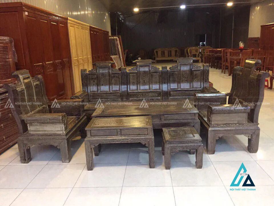 Bộ bàn ghế salon gỗ thiết kế hiện đại cho phòng khách