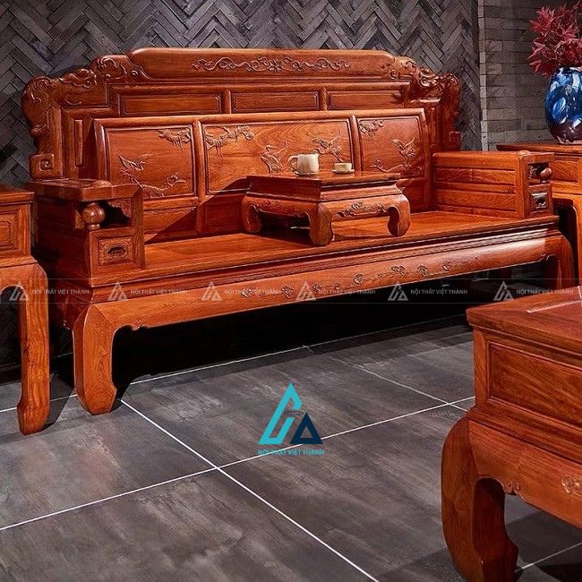 Bộ salon gỗ thiết kế chân cong vững chãi tối ưu diện tích 1