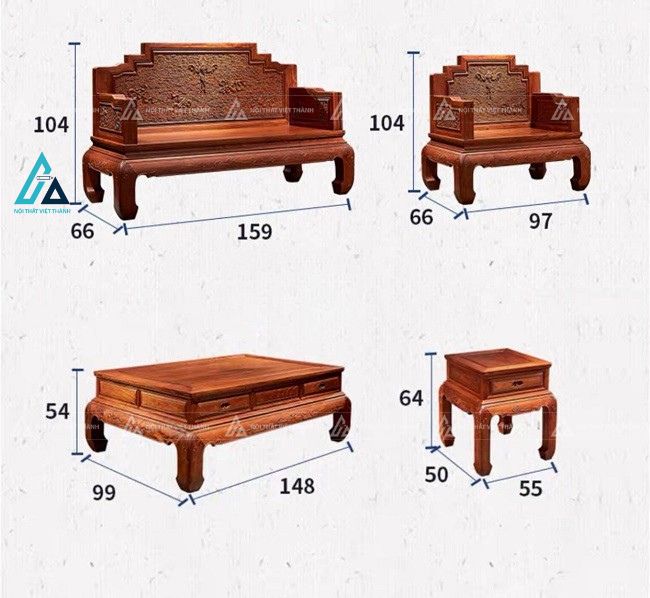 Bộ salon gỗ chạm mây cao cấp nâng tầm đẳng cấp phòng khách 2