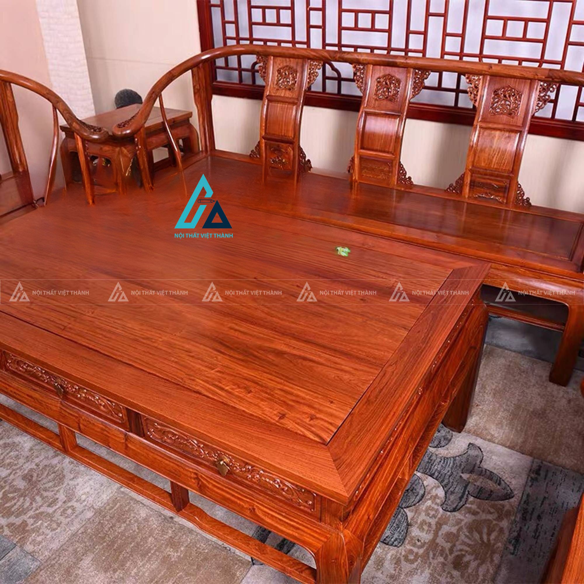 Bộ bàn ghế salon gỗ thiết kế sang trọng cho phòng khách đẹp 2