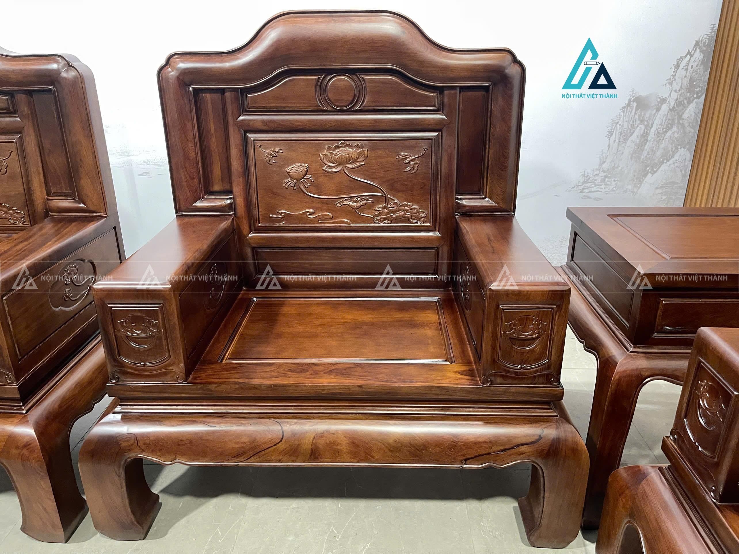 Bộ bàn ghế sofa salon gỗ phòng khách sang trọng đẳng cấp 2