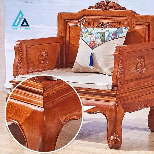 Bộ salon gỗ thiết kế sang trọng cho phòng khách hiện đại 2