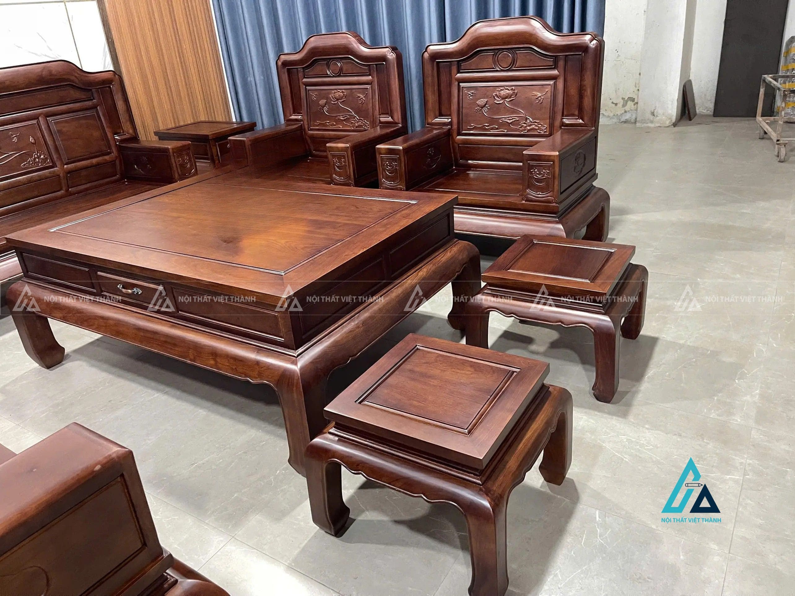 Bộ bàn ghế sofa salon gỗ phòng khách sang trọng đẳng cấp 3