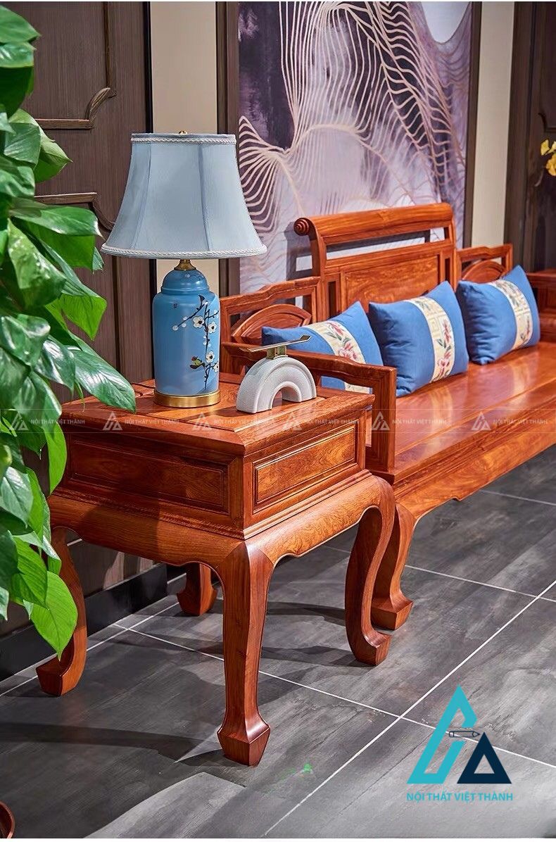 Bộ salon gỗ thiết kế cân đối sang trọng cho phòng khách đẹp 4