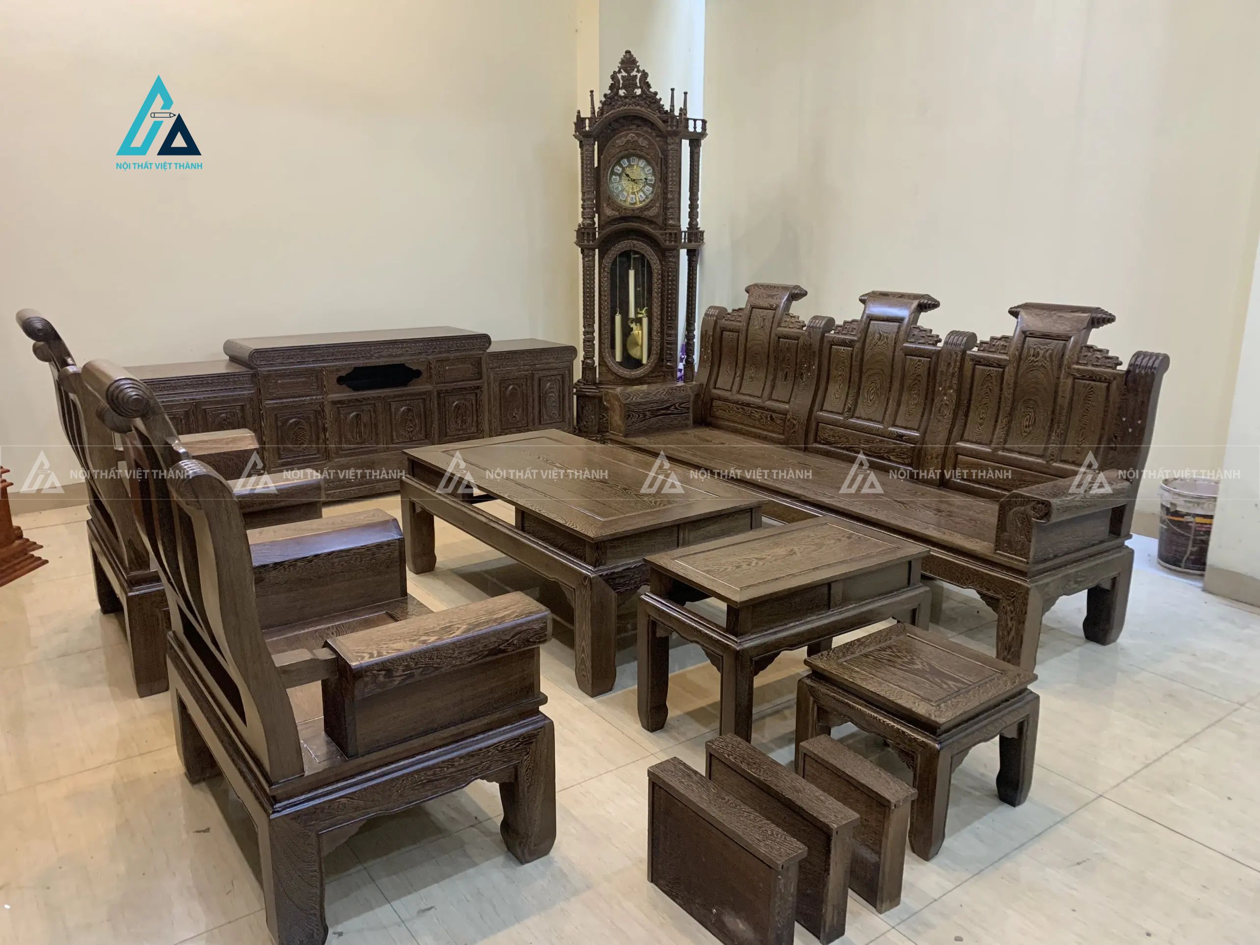 Bộ bàn ghế salon gỗ thiết kế hiện đại cho phòng khách 4