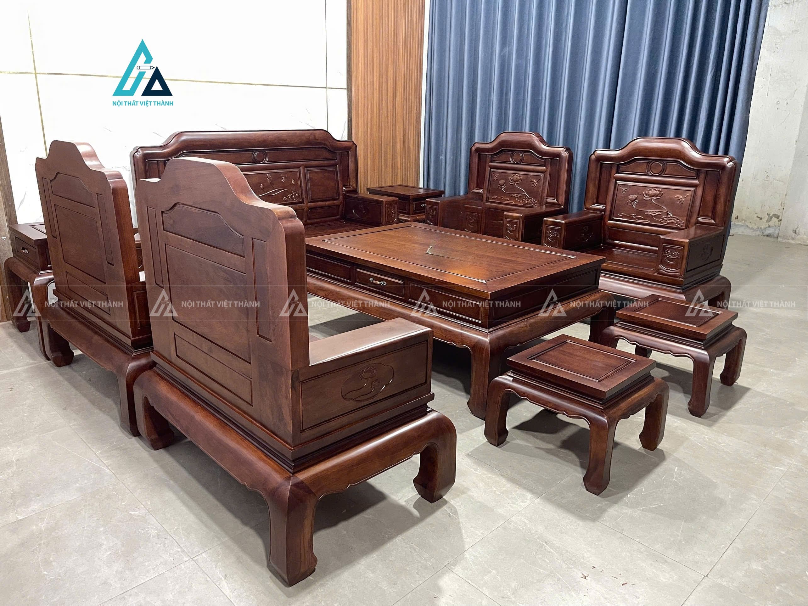 Bộ bàn ghế sofa salon gỗ phòng khách sang trọng đẳng cấp 4