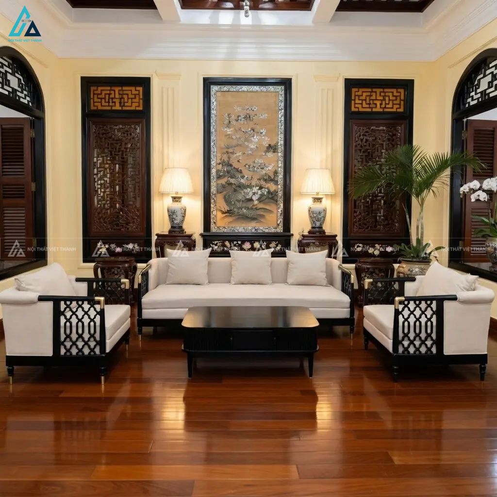 Bộ sofa phòng khách sang trọng thiết kế tinh tế đậm chất nghệ thuật 1