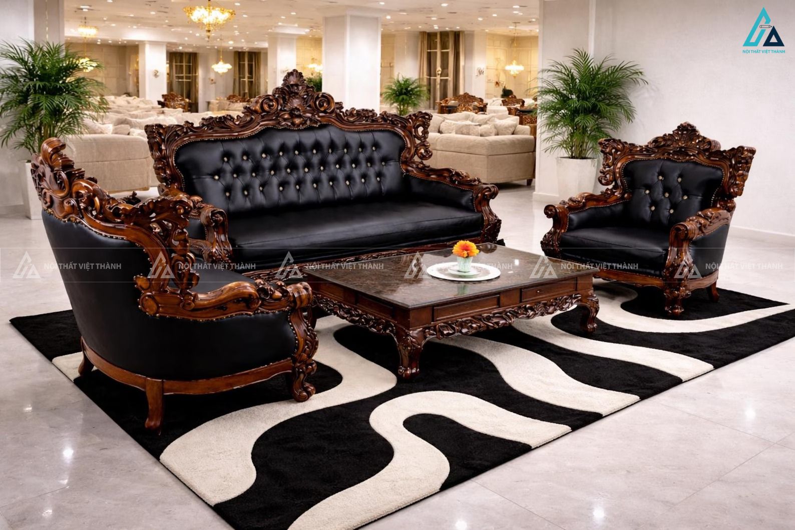 Bộ bàn ghế sofa cổ điển sang trọng đẳng cấp cho phòng khách