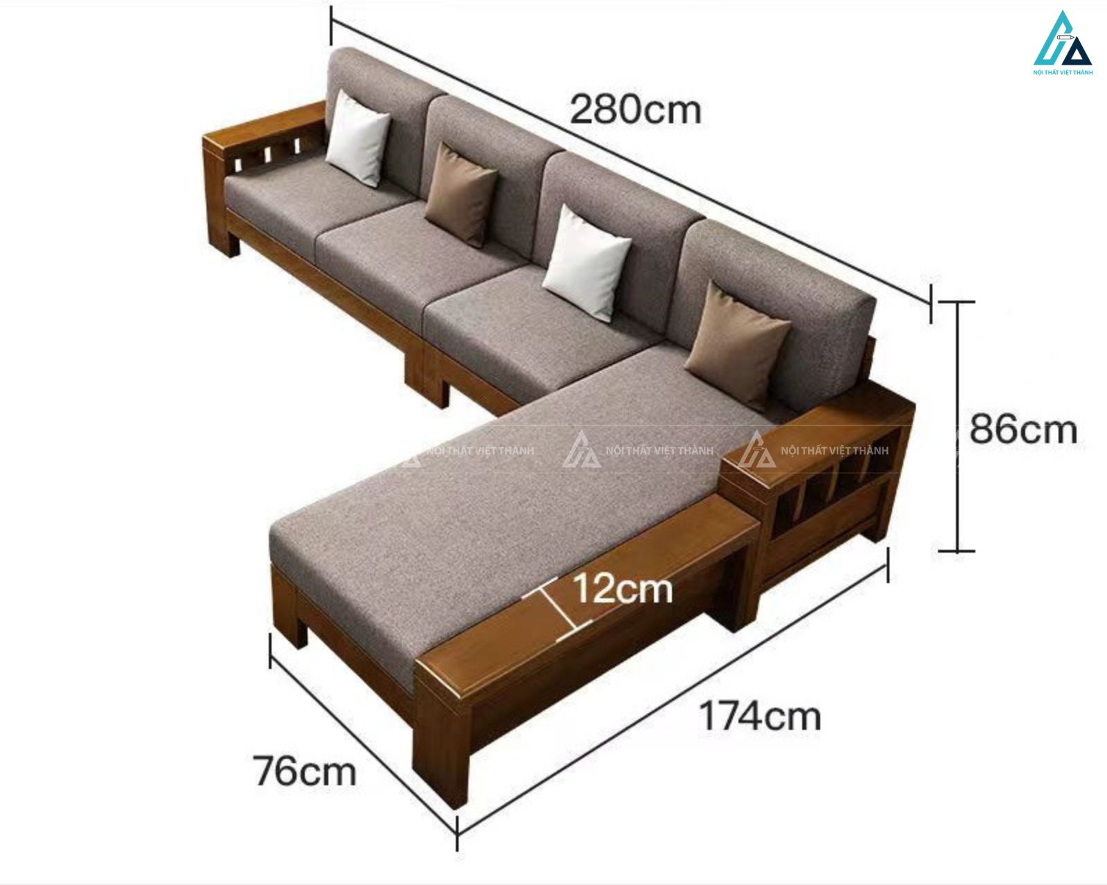 Sofa gỗ phong cách trung hoa thiết kế hiện đại tinh tế cho phòng khách 1