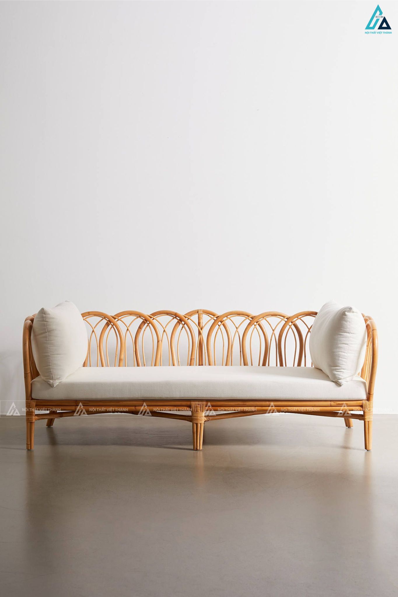 Bộ sofa mây tre đan phong cách nhiệt đới cho phòng khách 1