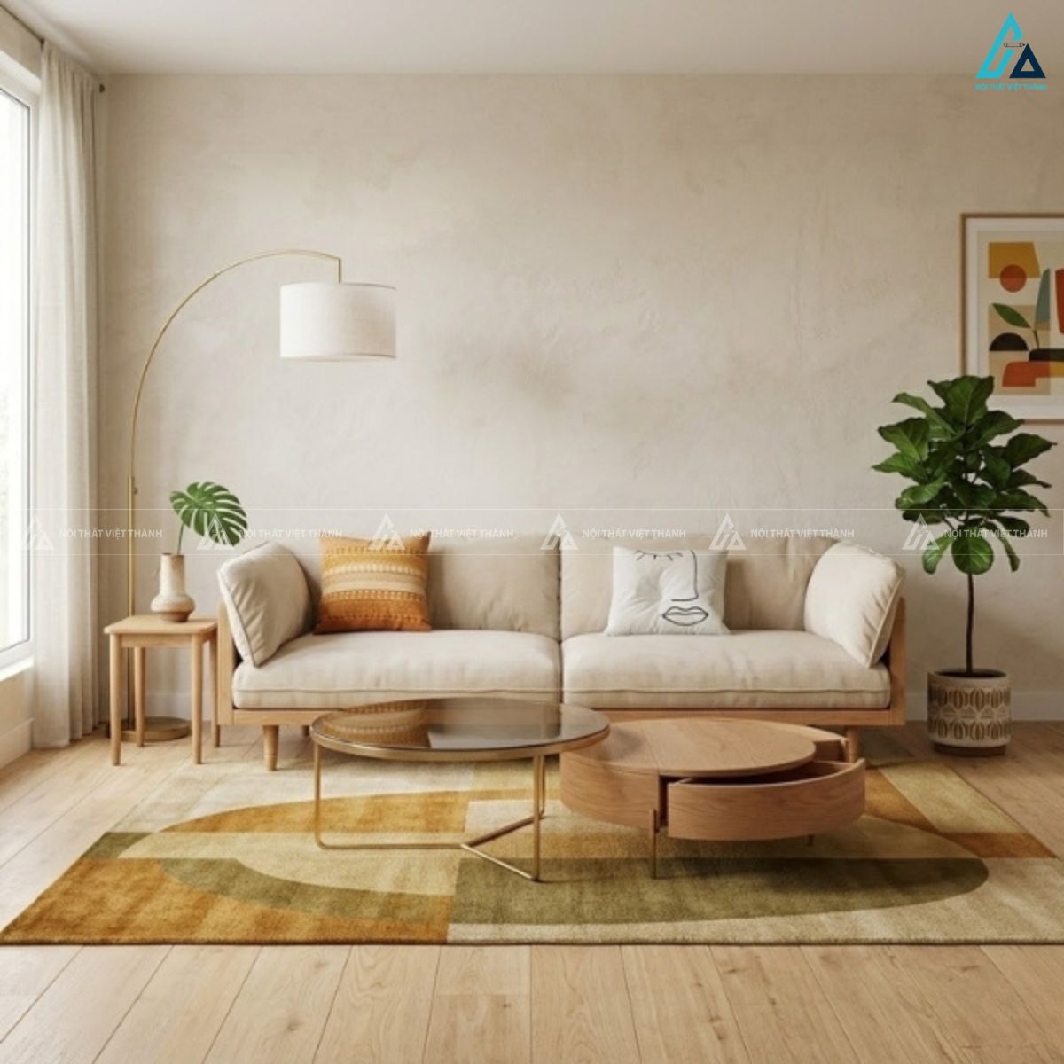 Bộ sofa phòng khách hiện đại thiết kế đa năng tiết kiệm diện tích 1